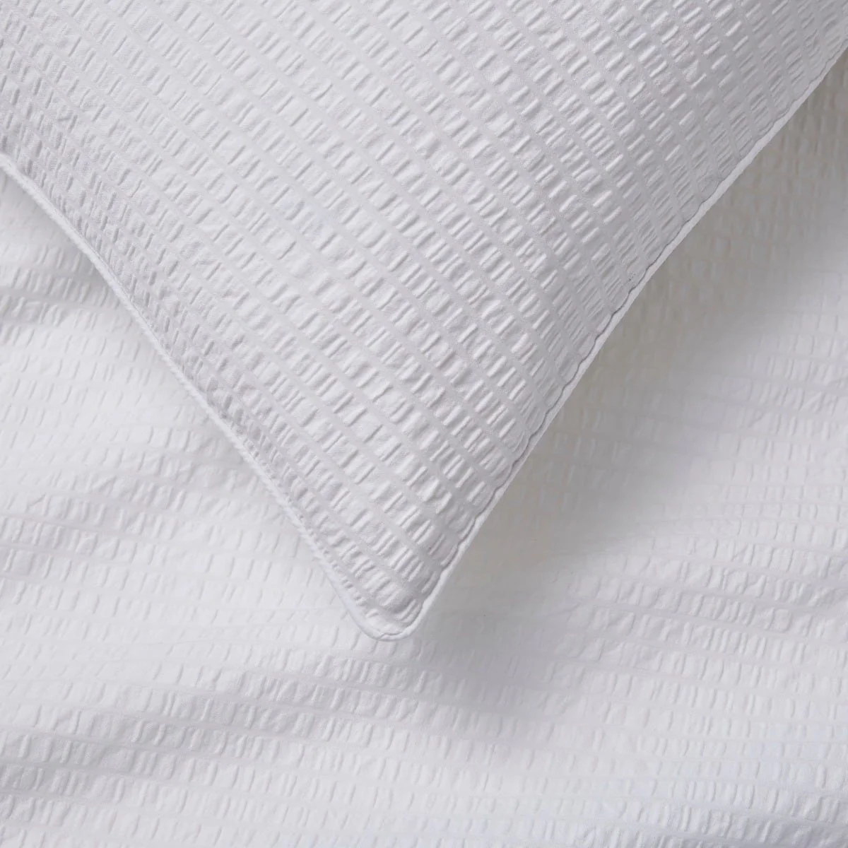 Mykonos 200 Thread Count Seersucker Duvet Cover - Cotton - White - Image 2
