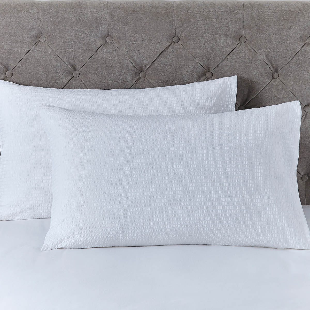 Mykonos 200 Thread Count Seersucker Duvet Cover - Cotton - White - Image 5