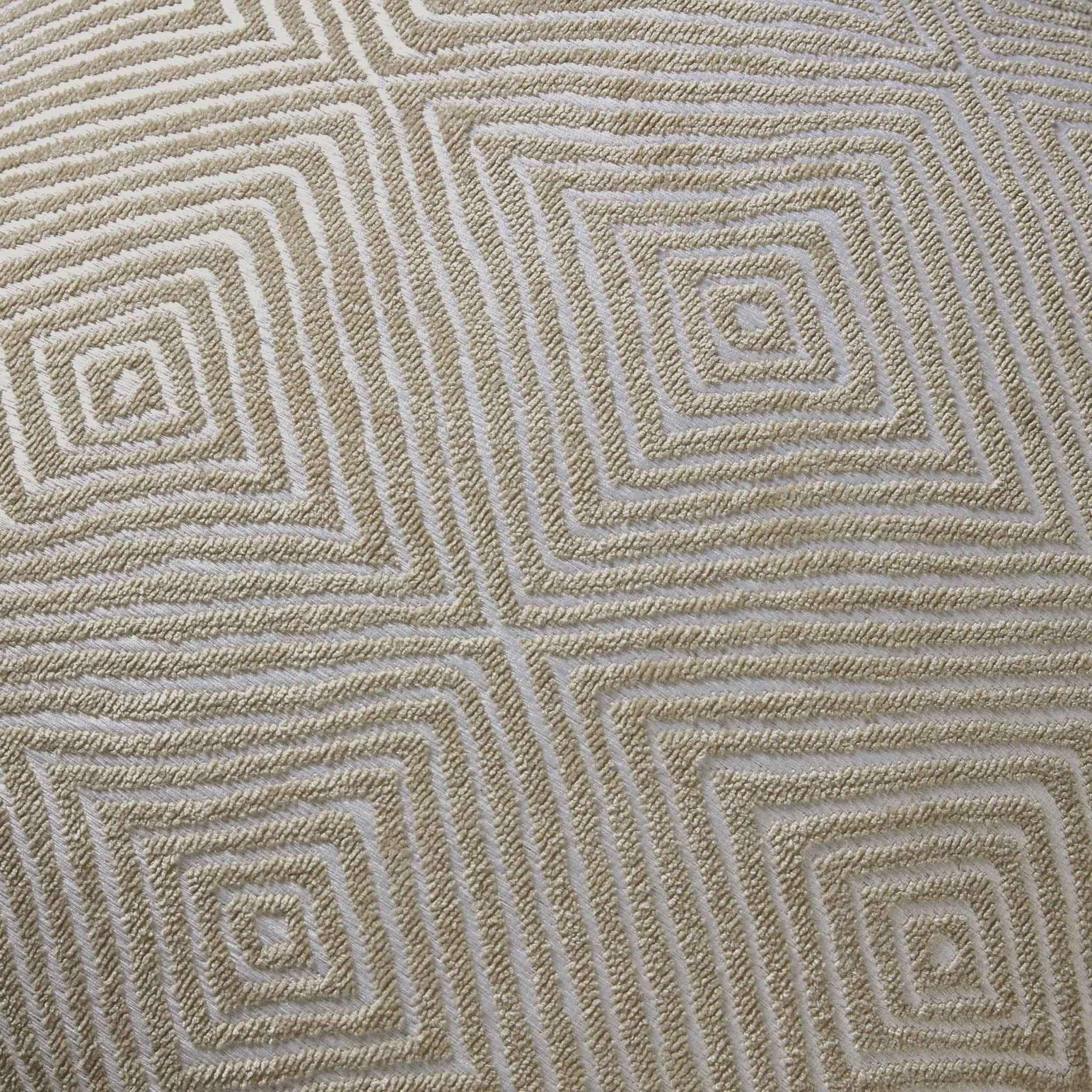 Nairobi Geo Chenille Stitch Quilt Cushion Cover - Taupe/White - Image 7