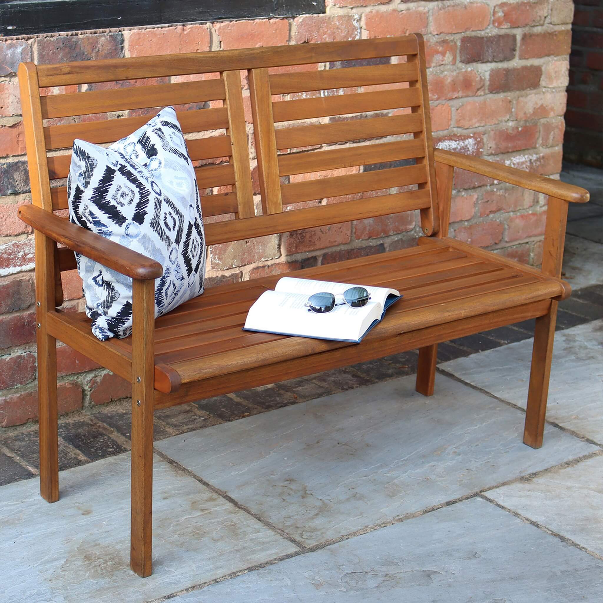 Napoli Outdoor 2 Seater Bench - Natural - Image 2