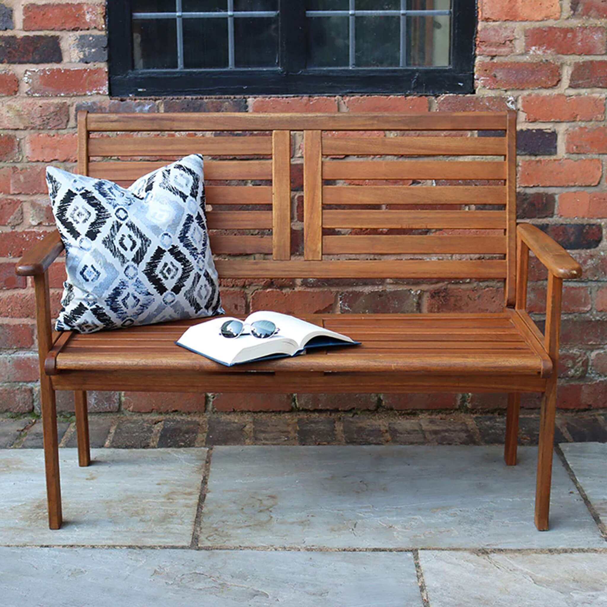 Napoli Outdoor 2 Seater Bench - Natural - Image 3