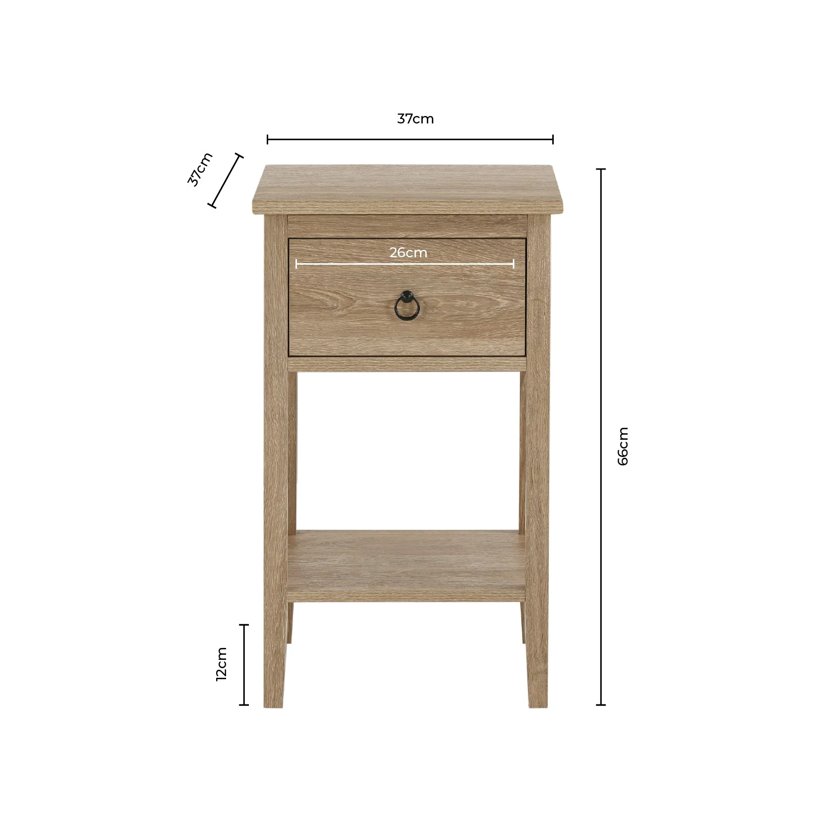 Nell 1 Drawer Nightstand - Cream - Image 17