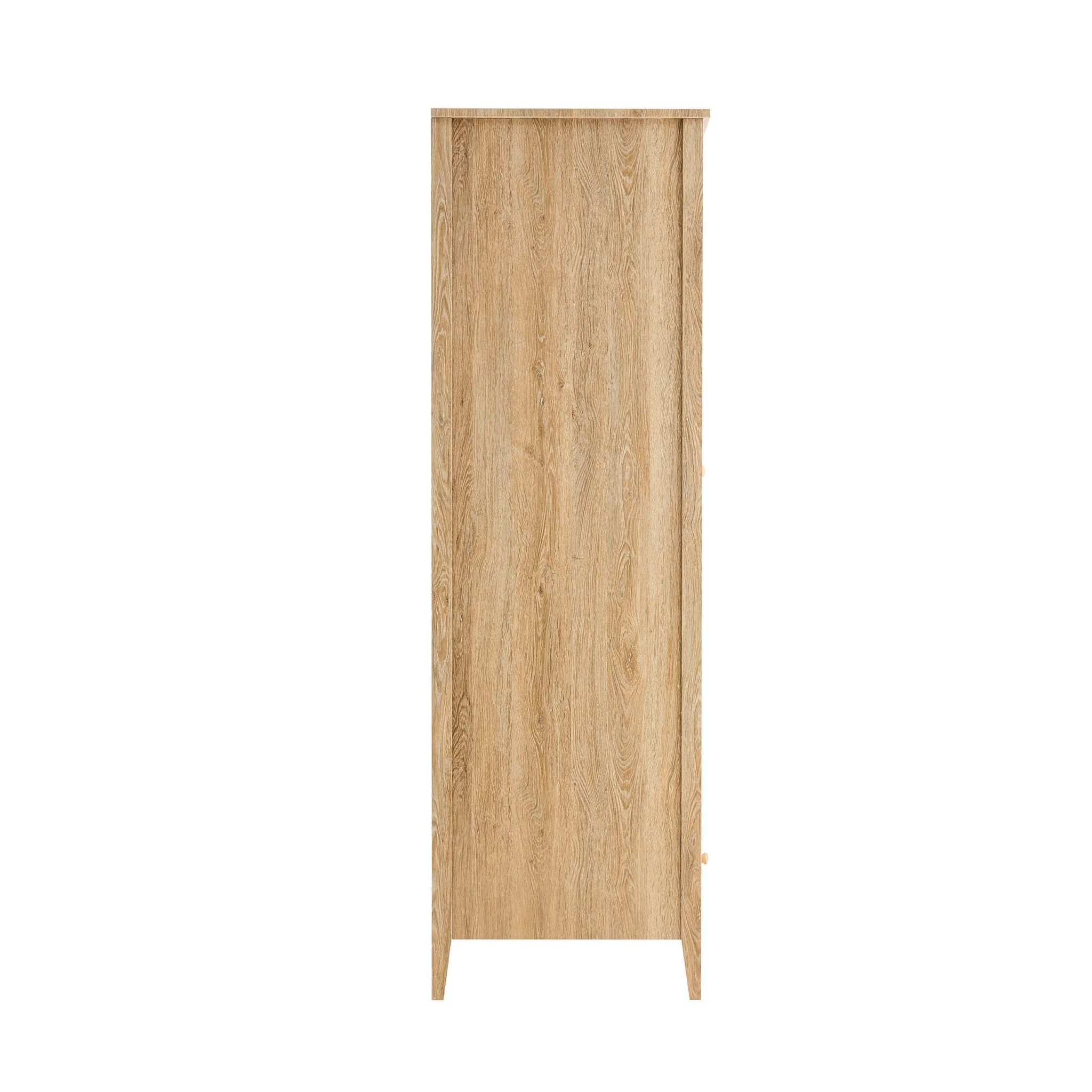 Nell 2 Door Wardrobe with Drawer - Light Wood - Image 4