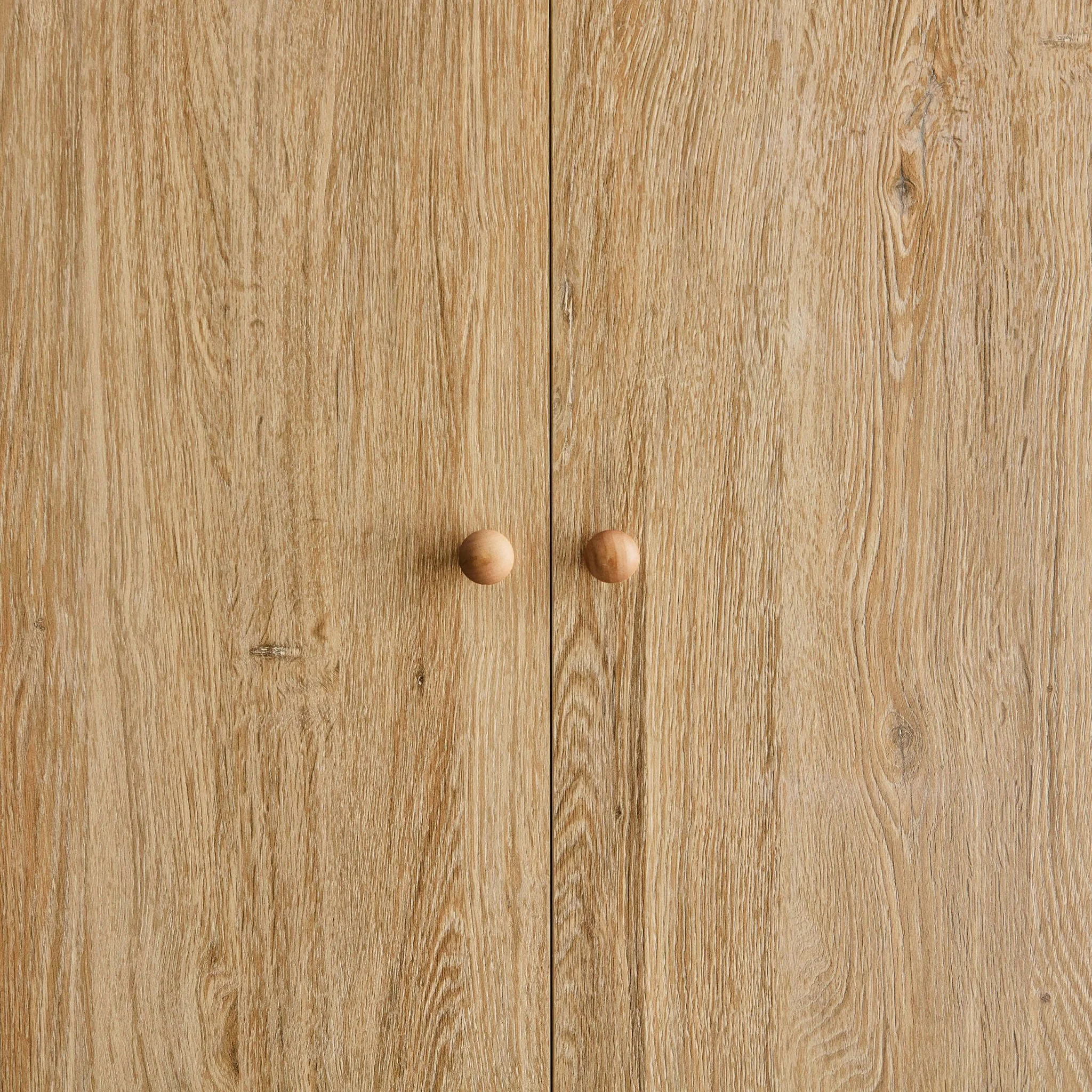Nell 2 Door Wardrobe with Drawer - Light Wood - Image 6