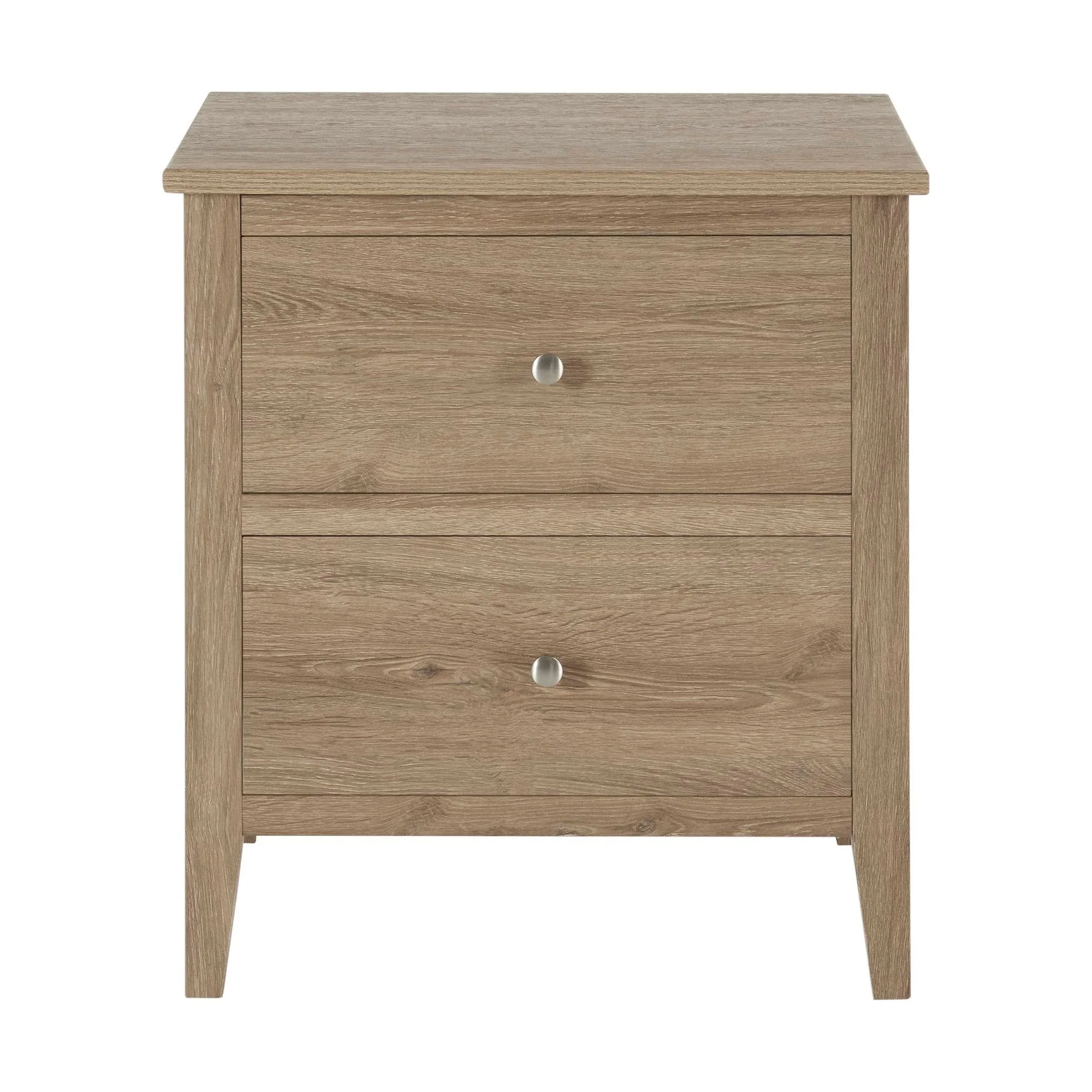 Nell 2 Drawer Bedside Table - Wood - Image 4