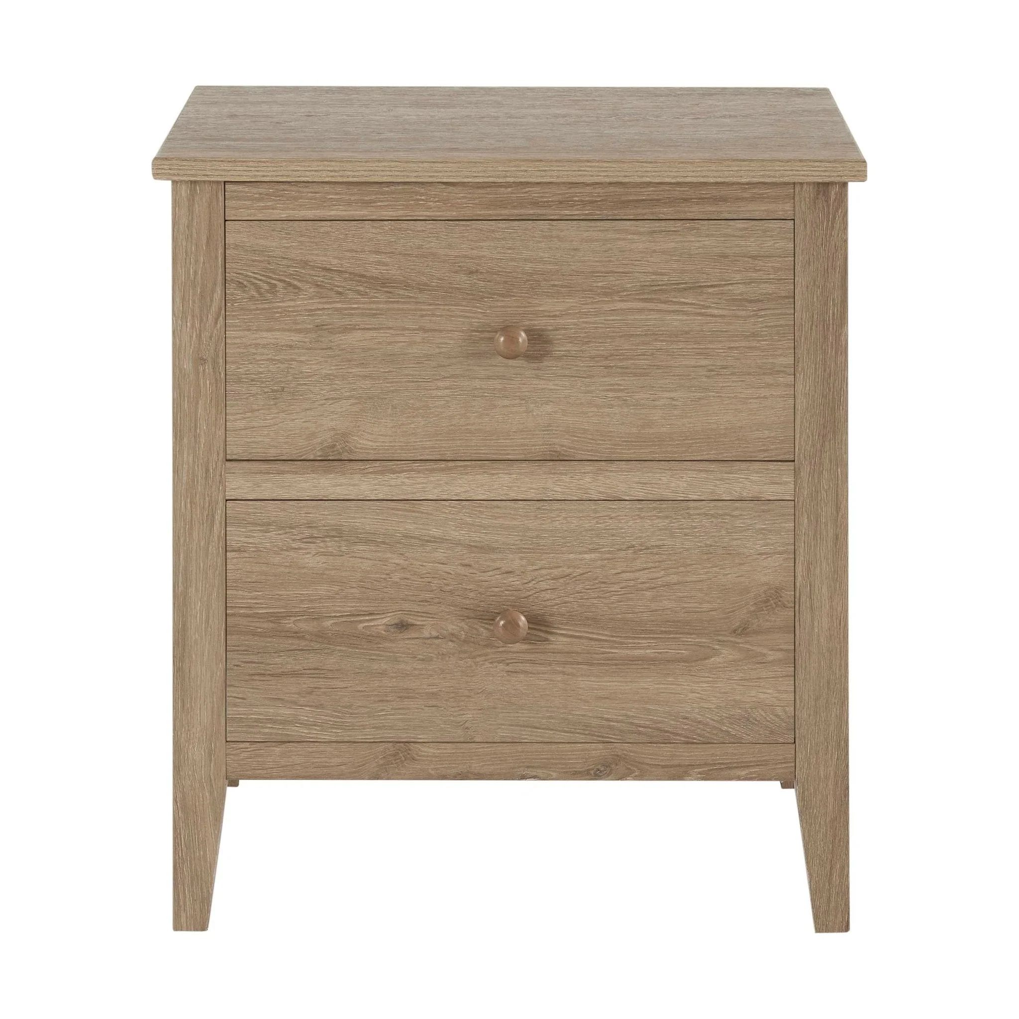 Nell 2 Drawer Bedside Table - Wood - Image 5