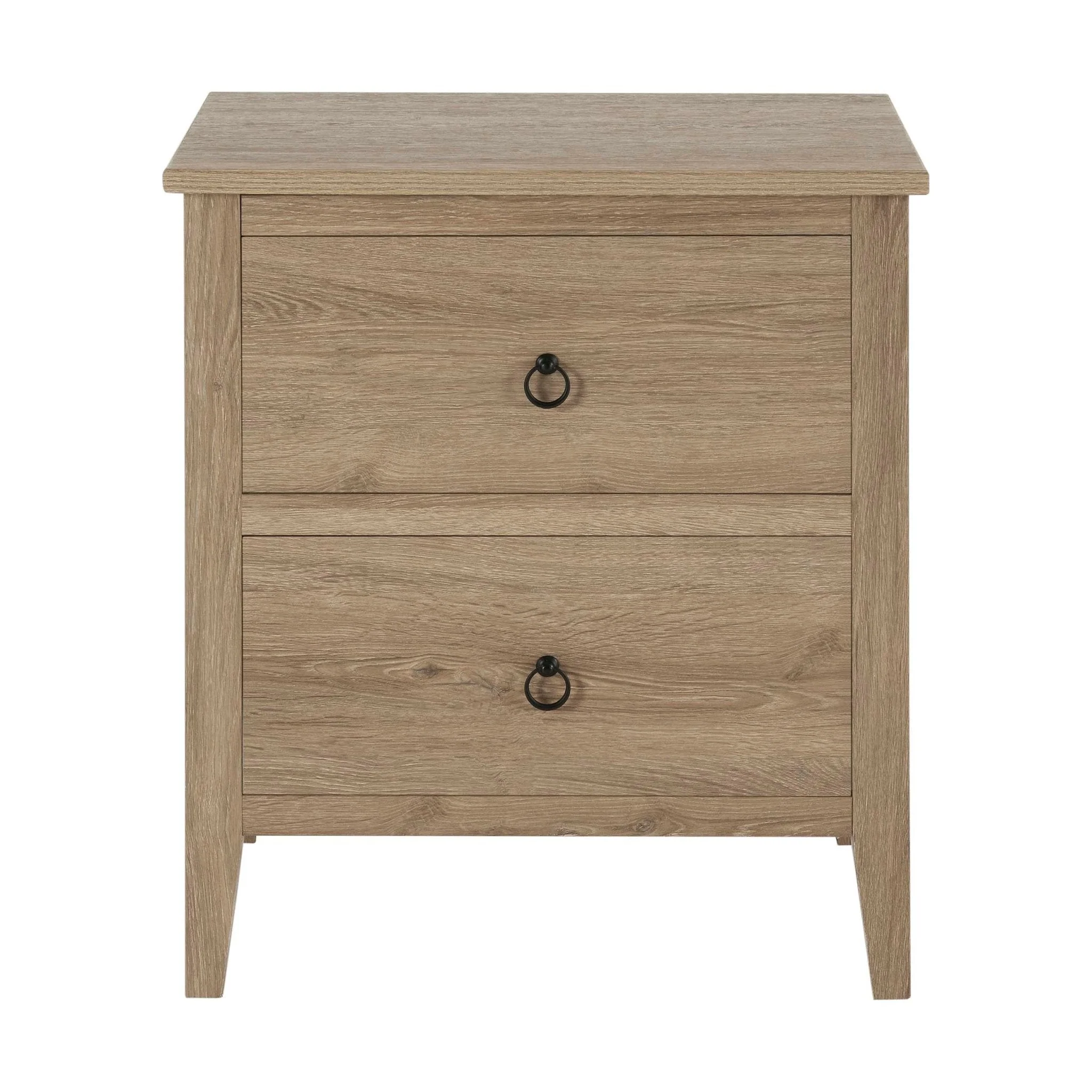 Nell 2 Drawer Bedside Table - Wood - Image 6