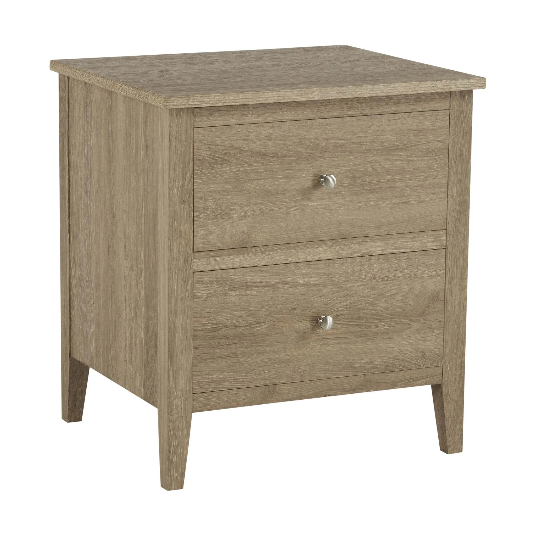 Nell 2 Drawer Bedside Table - Wood - Image 8