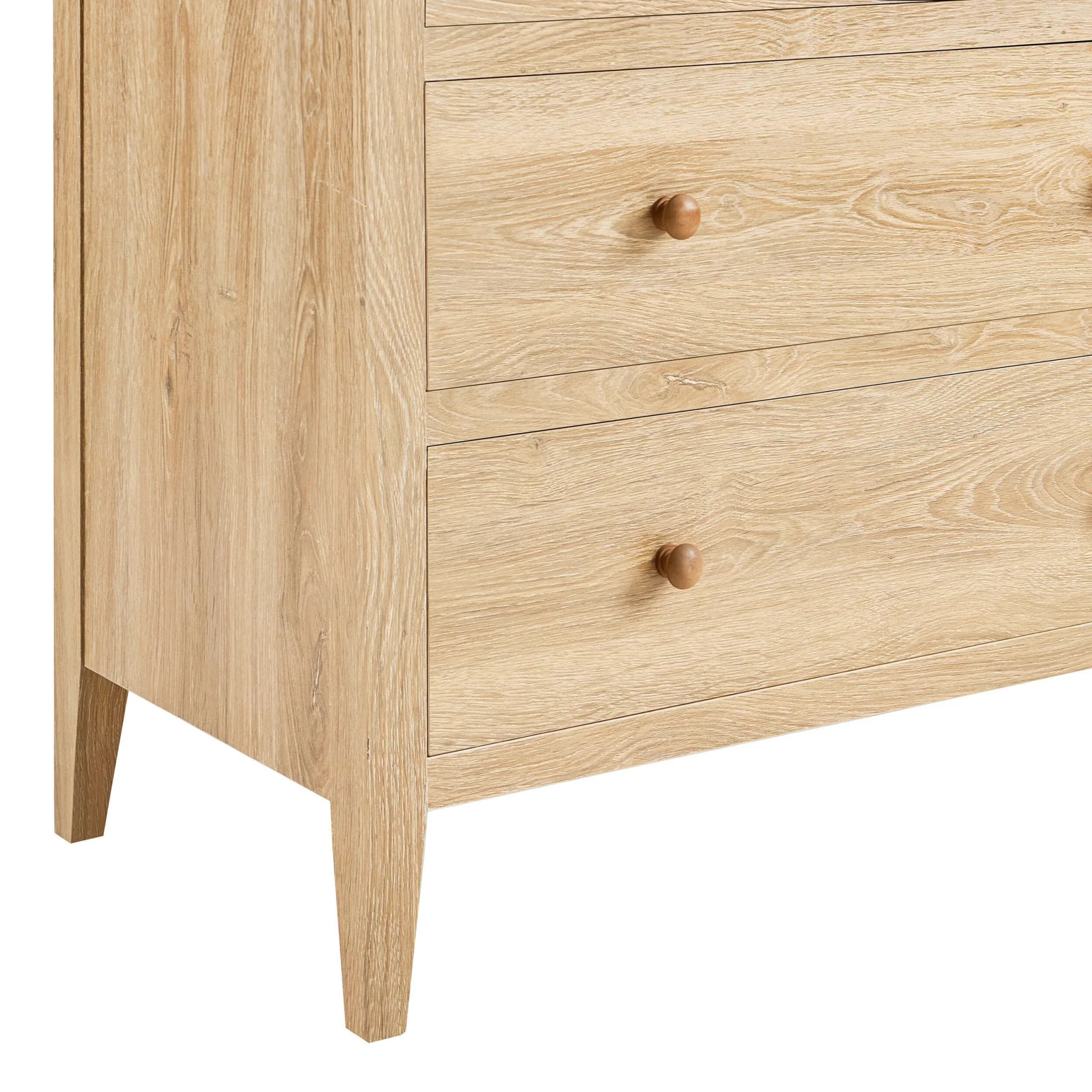 Nell 5 Drawer Chest - Light Wood - Image 5