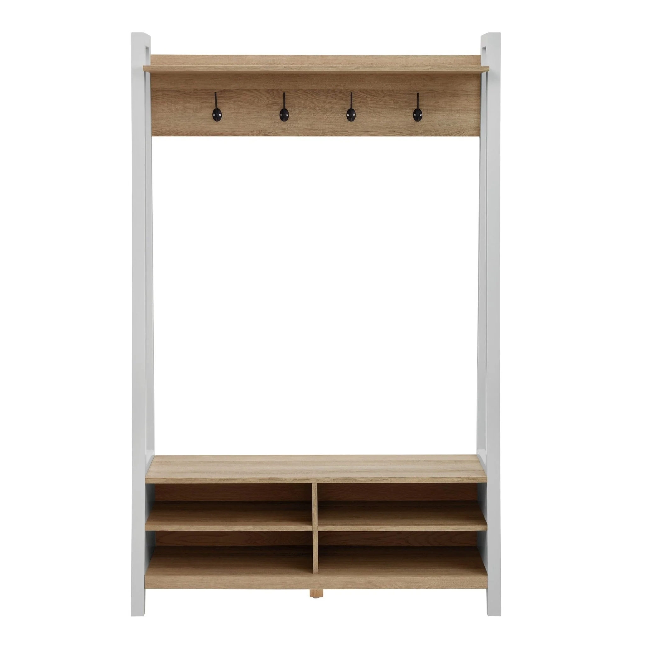 Nell Hallway Shelf with Hooks - Grey - Image 2
