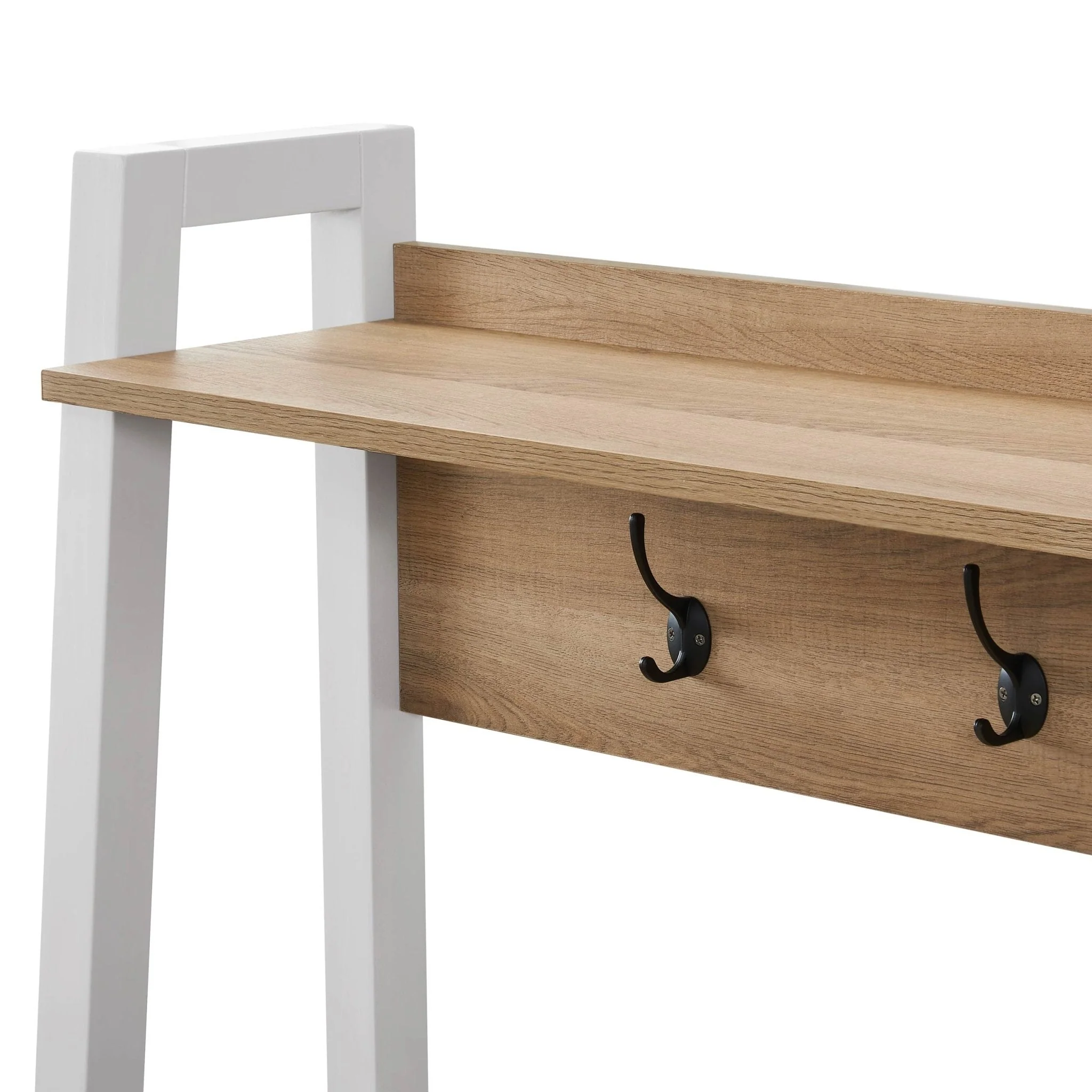 Nell Hallway Shelf with Hooks - Grey - Image 4