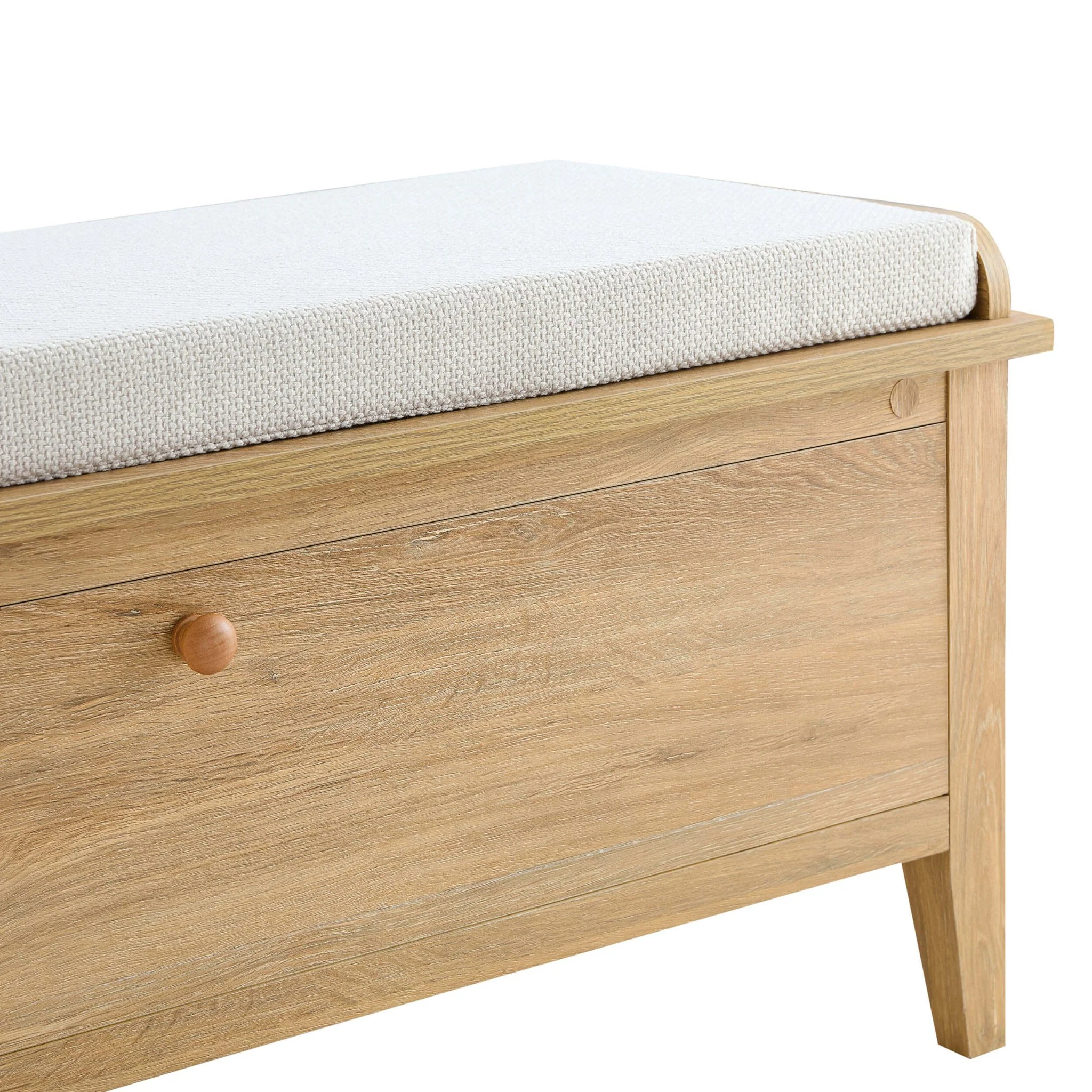 Nell Seated Storage Cabinet - Light Wood - Image 9
