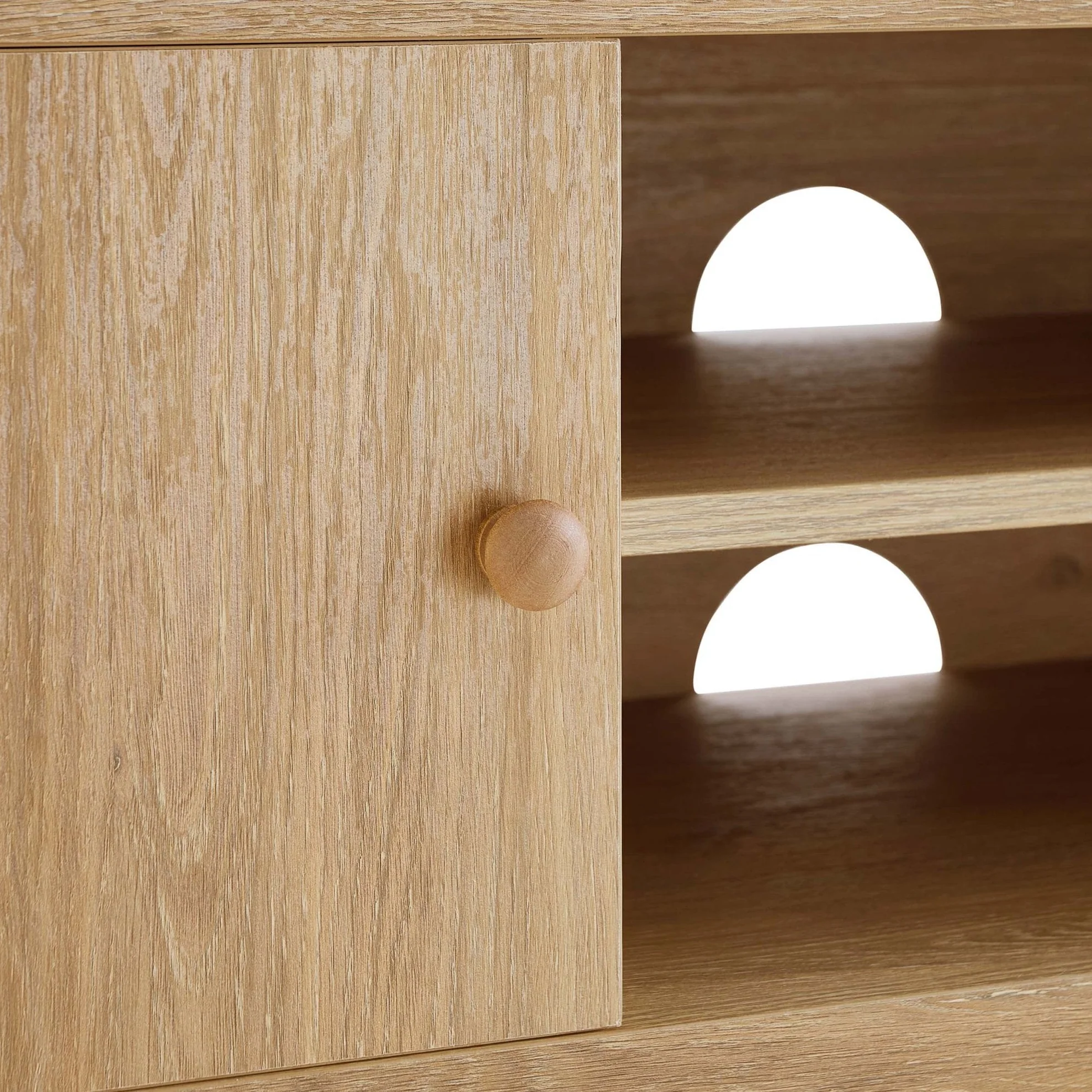 Nell Tv Unit for TVs up to 60" - Light Wood - Image 7