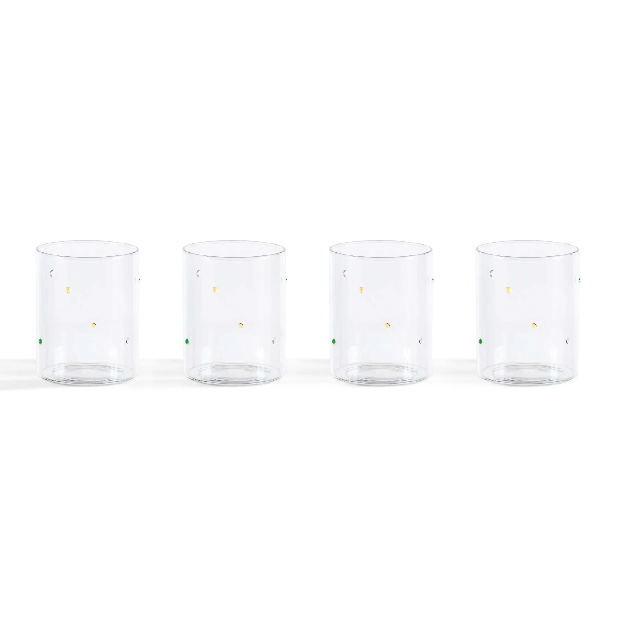 Nelly Polka Dot Glass Highballs - Set of 4 - Clear - Image 6