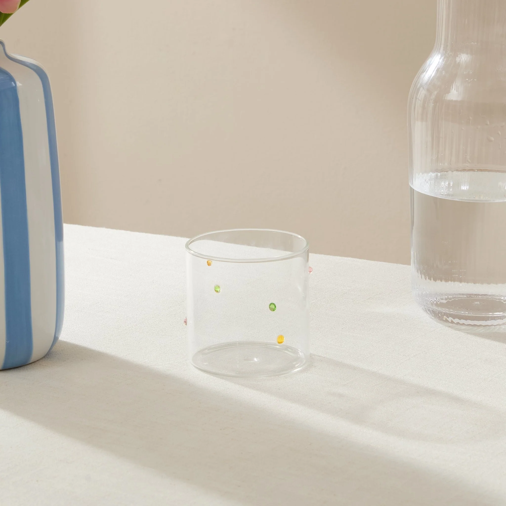 Nelly Polka Dot Glass Tumblers - Set of 4 - Clear - Image 2