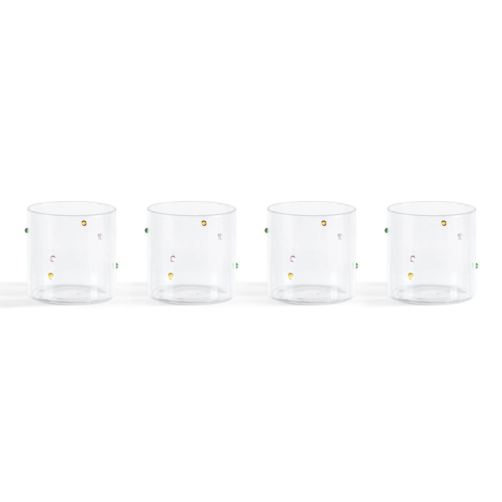 Nelly Polka Dot Glass Tumblers - Set of 4 - Clear - Image 5