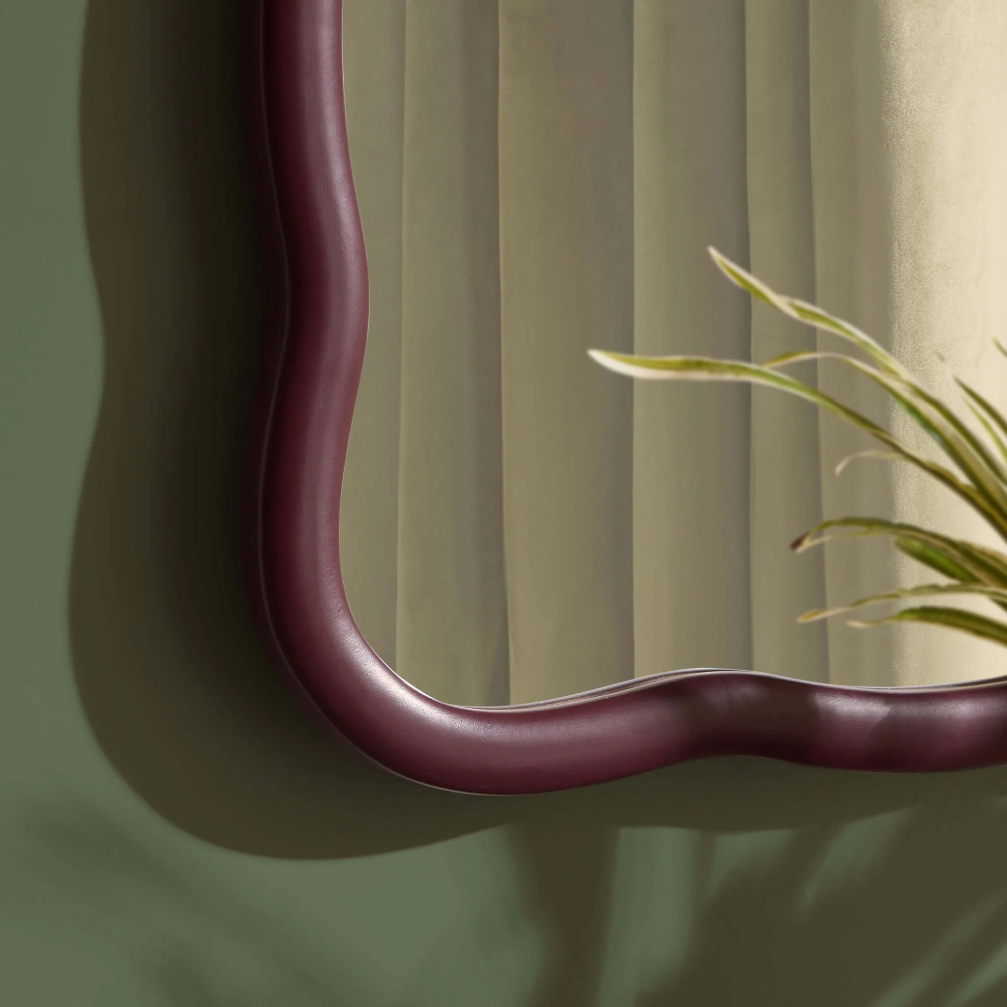 Niamh Wavy Wall Mirror - Tawny Port - Image 2
