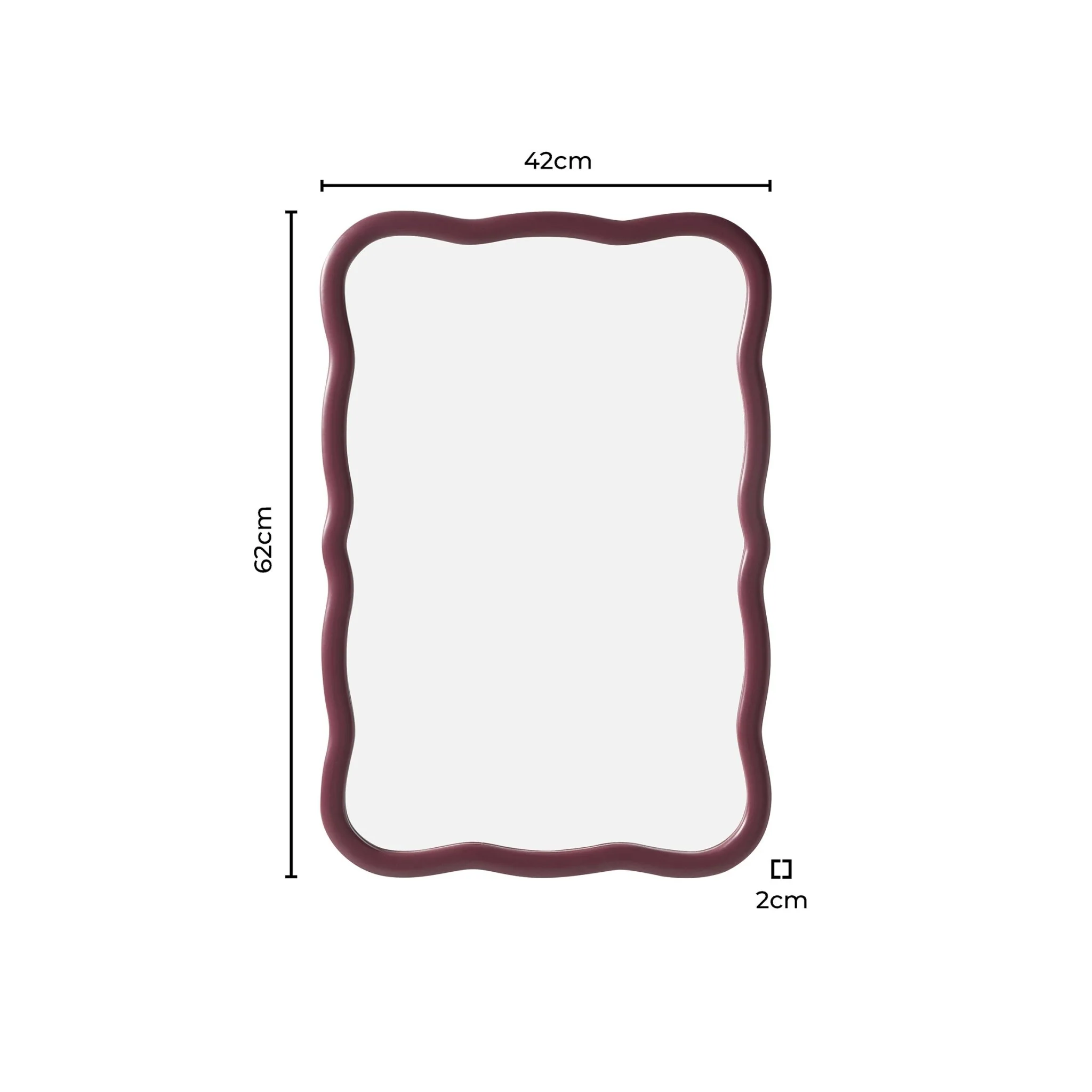 Niamh Wavy Wall Mirror - Tawny Port - Image 5