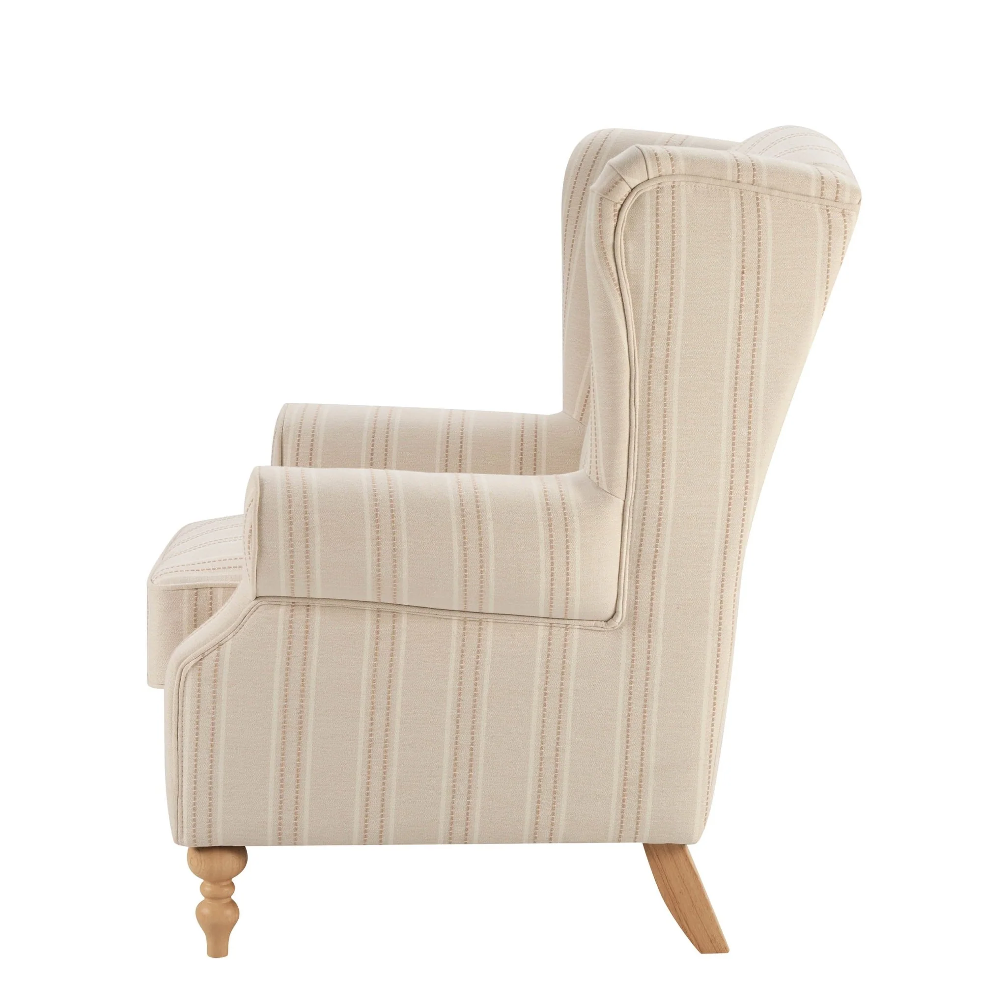 Nora Armchair - Natural Stitched Stripe - Image 4