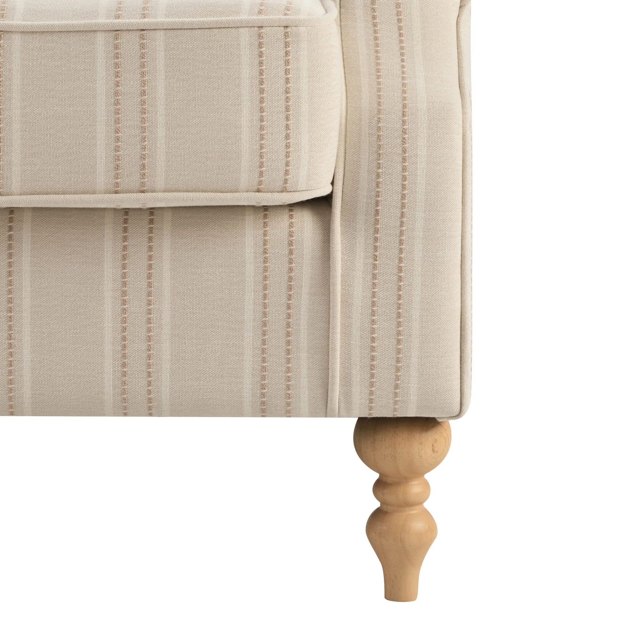 Nora Armchair - Natural Stitched Stripe - Image 6