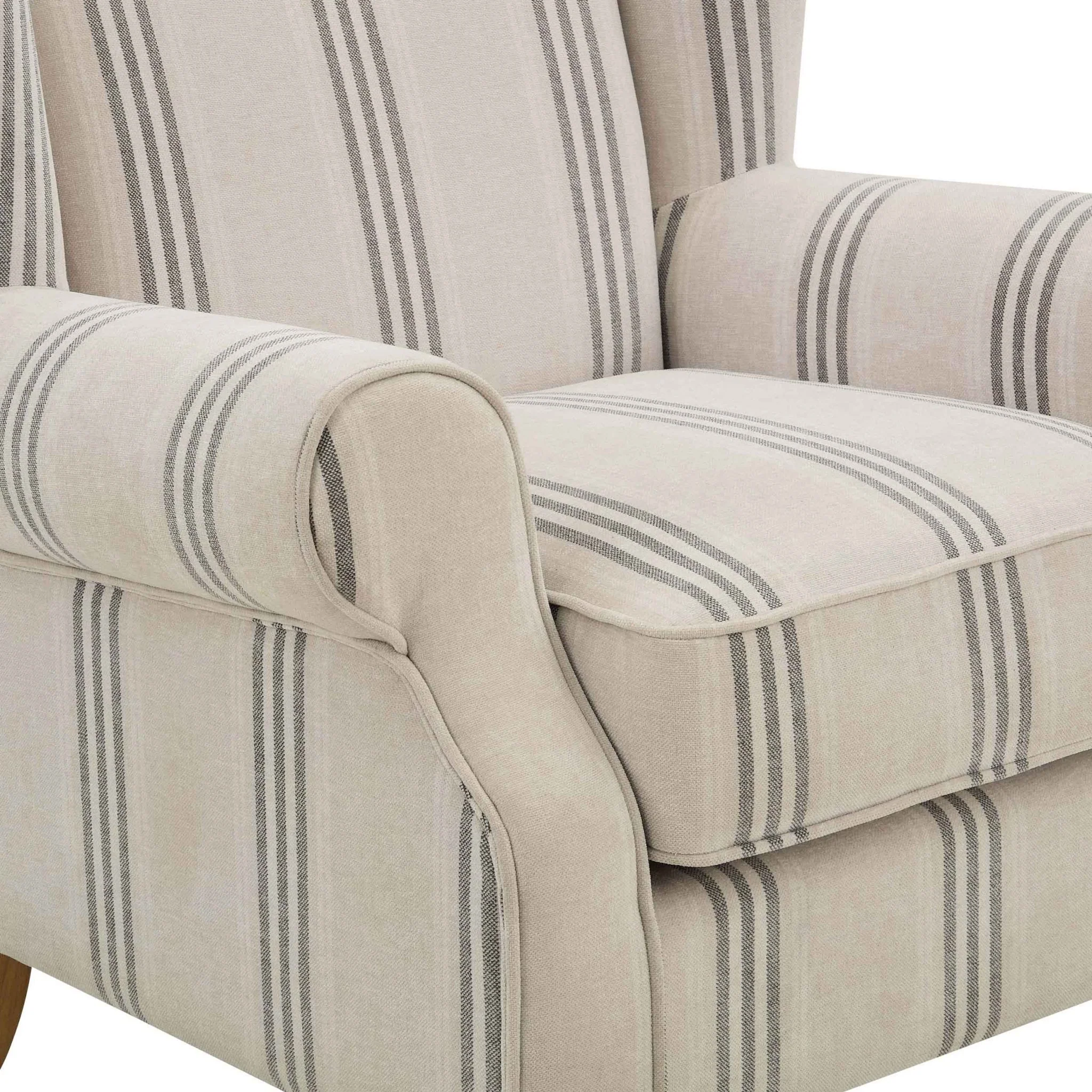 Nora Armchair - Natural Stripe - Image 7