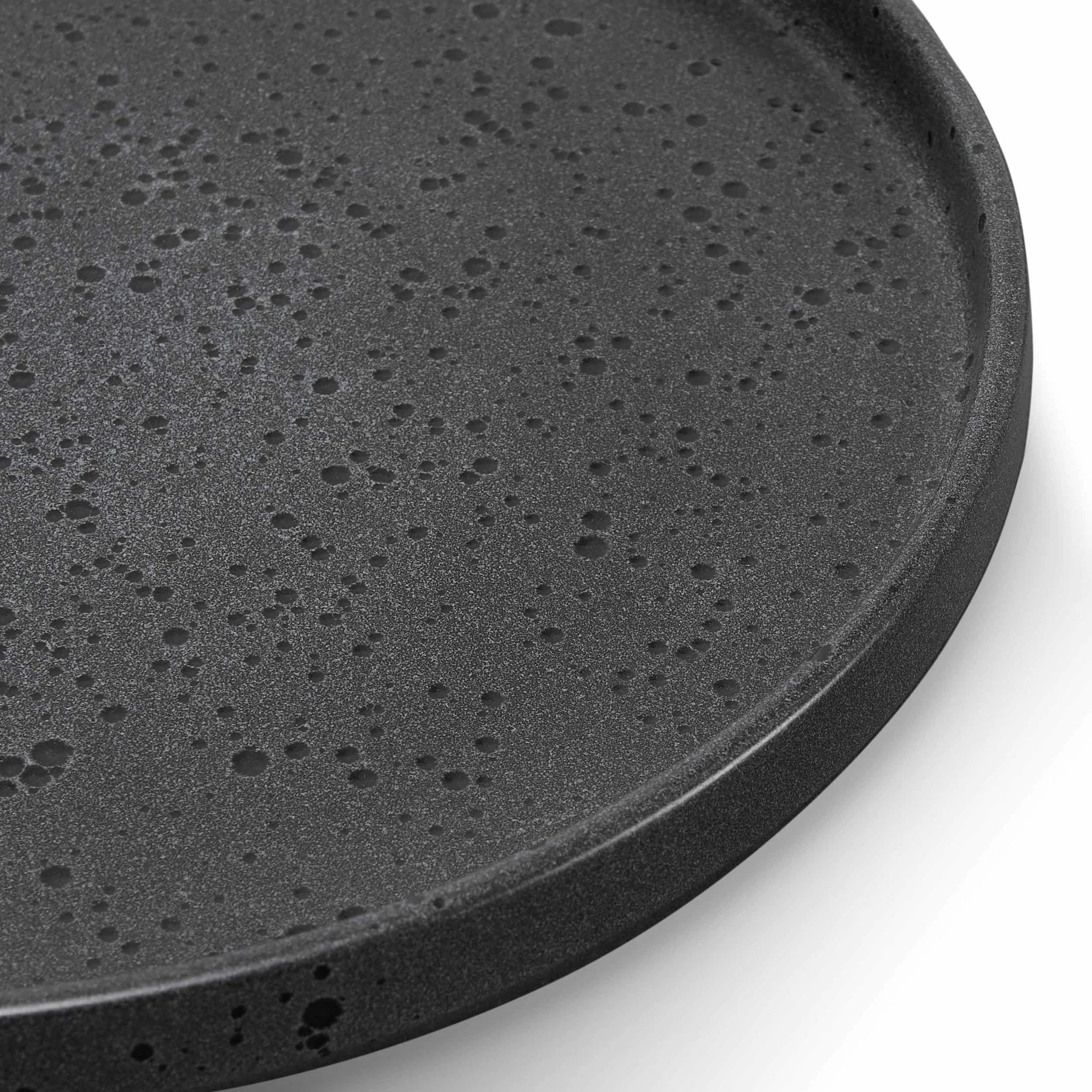 Nori Stoneware Set of 4 Dinner Plates - Speckled Black - Image 7