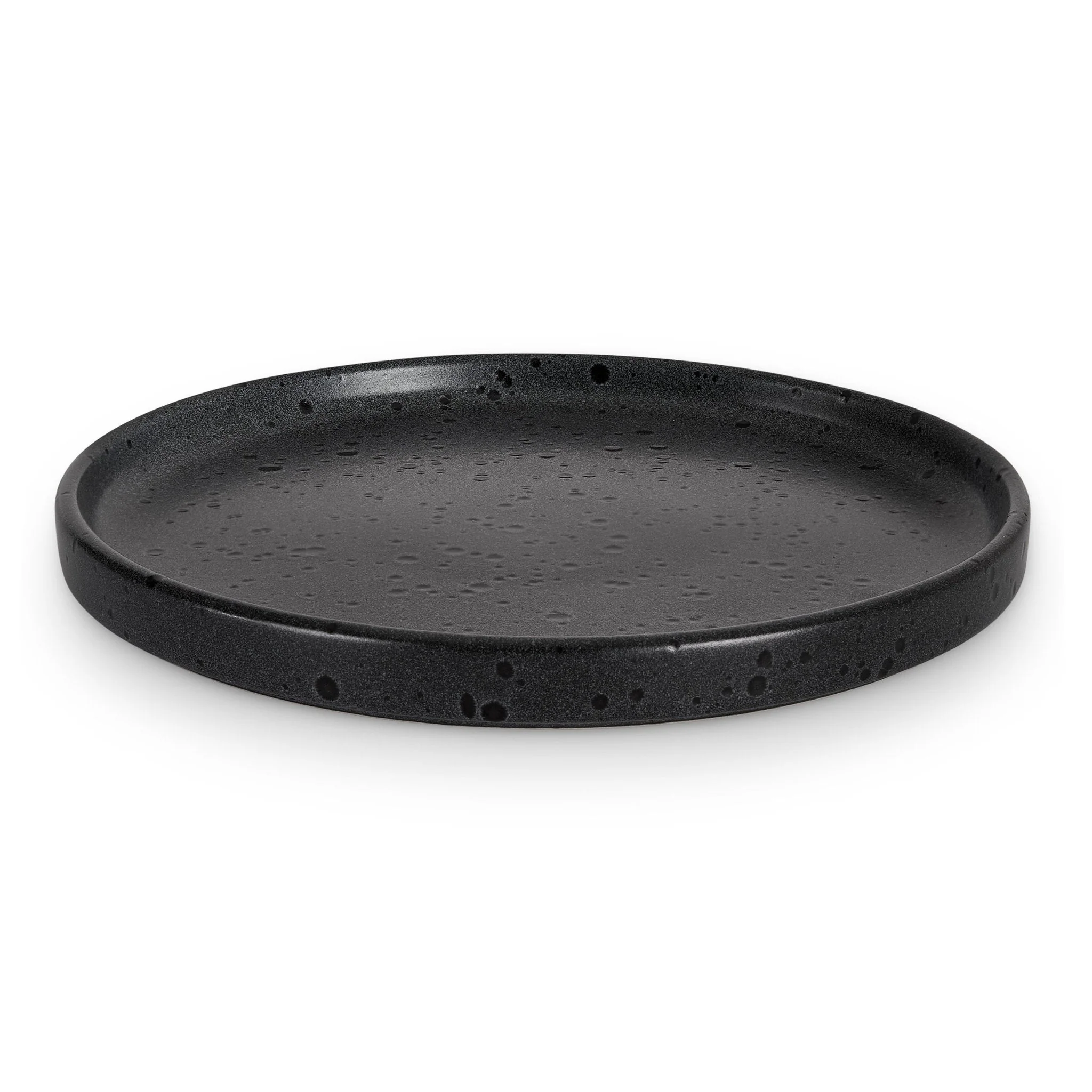 Nori Stoneware Set of 4 Side Plates - Speckled Black - Image 4