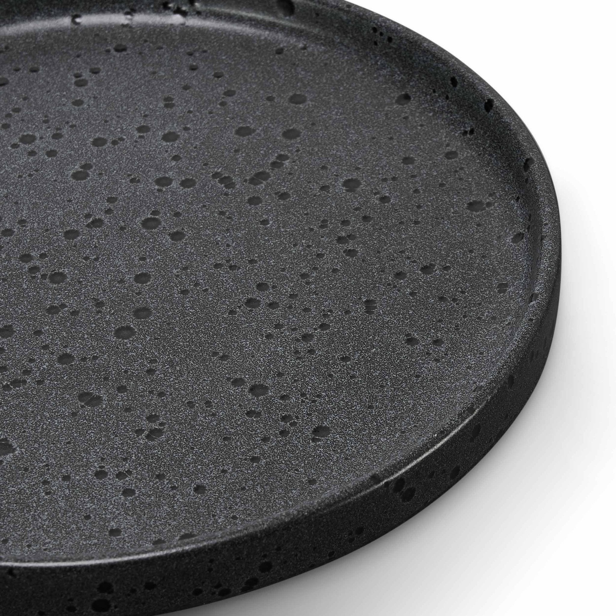 Nori Stoneware Set of 4 Side Plates - Speckled Black - Image 6