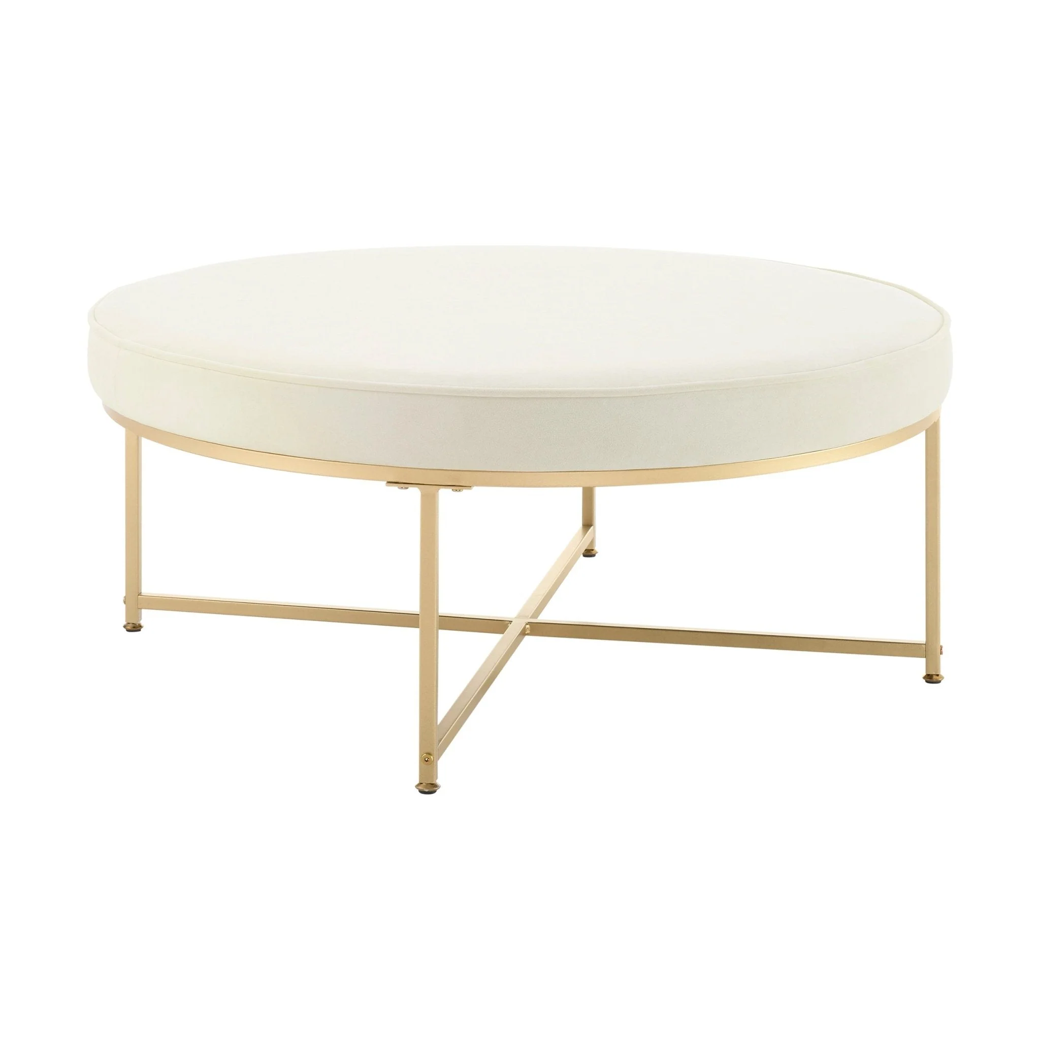 Northwich Round Pouffe - Ecru - Image 2