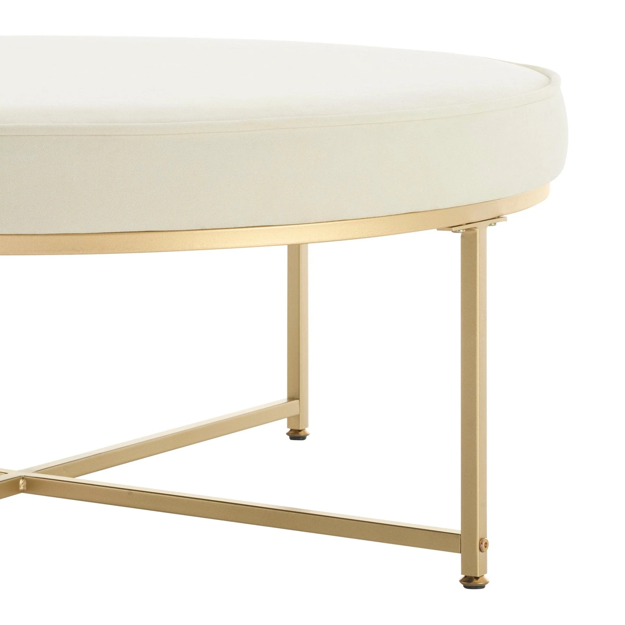 Northwich Round Pouffe - Ecru - Image 3