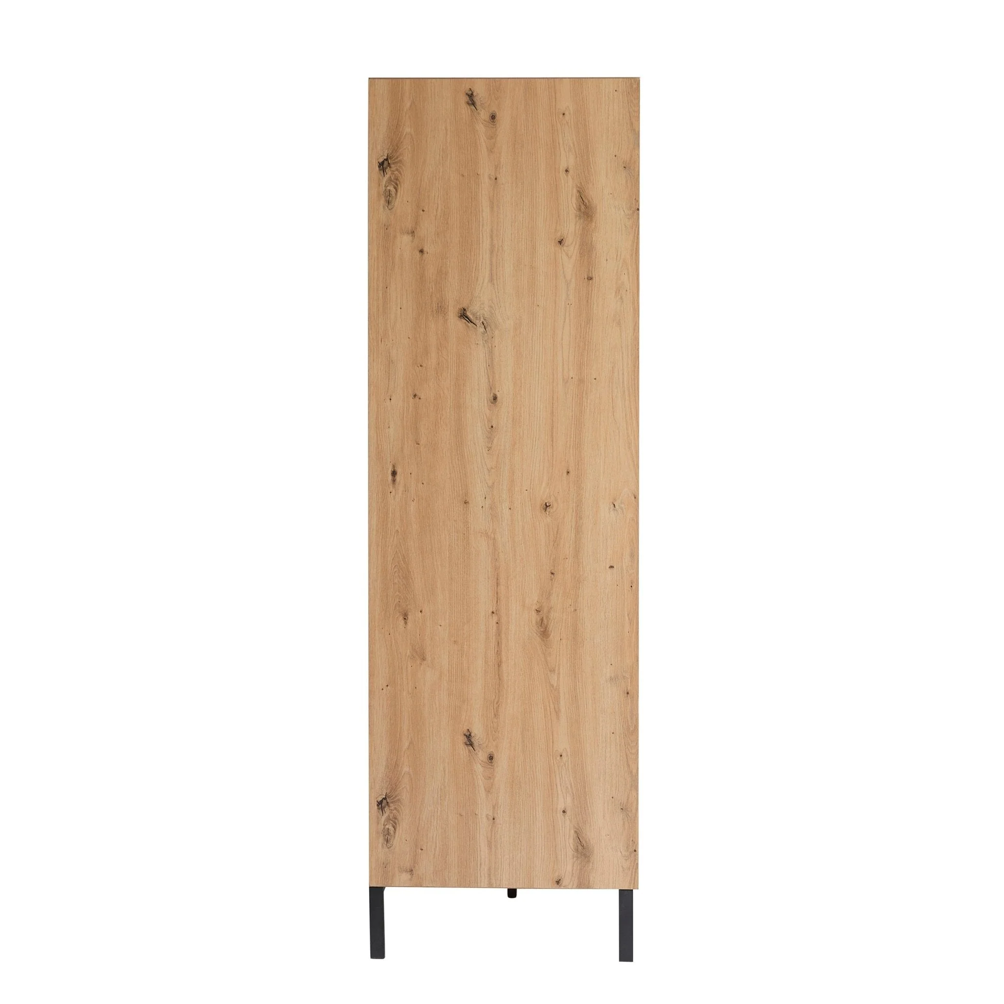 Nova 2 Door Wardrobe with Drawer - Light Wood - Image 4