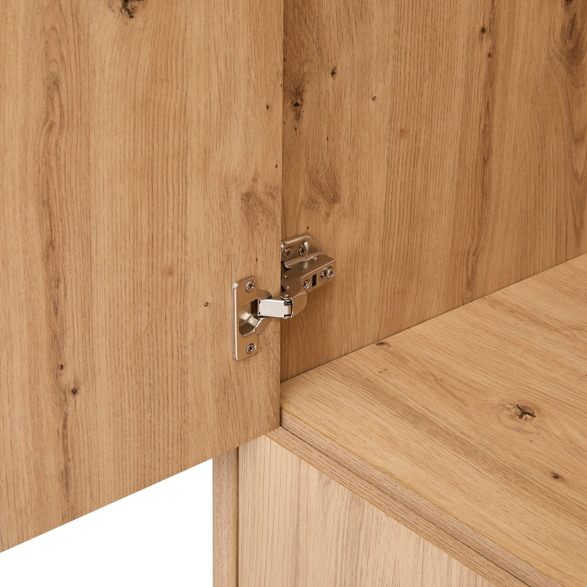 Nova 2 Door Wardrobe with Drawer - Light Wood - Image 5