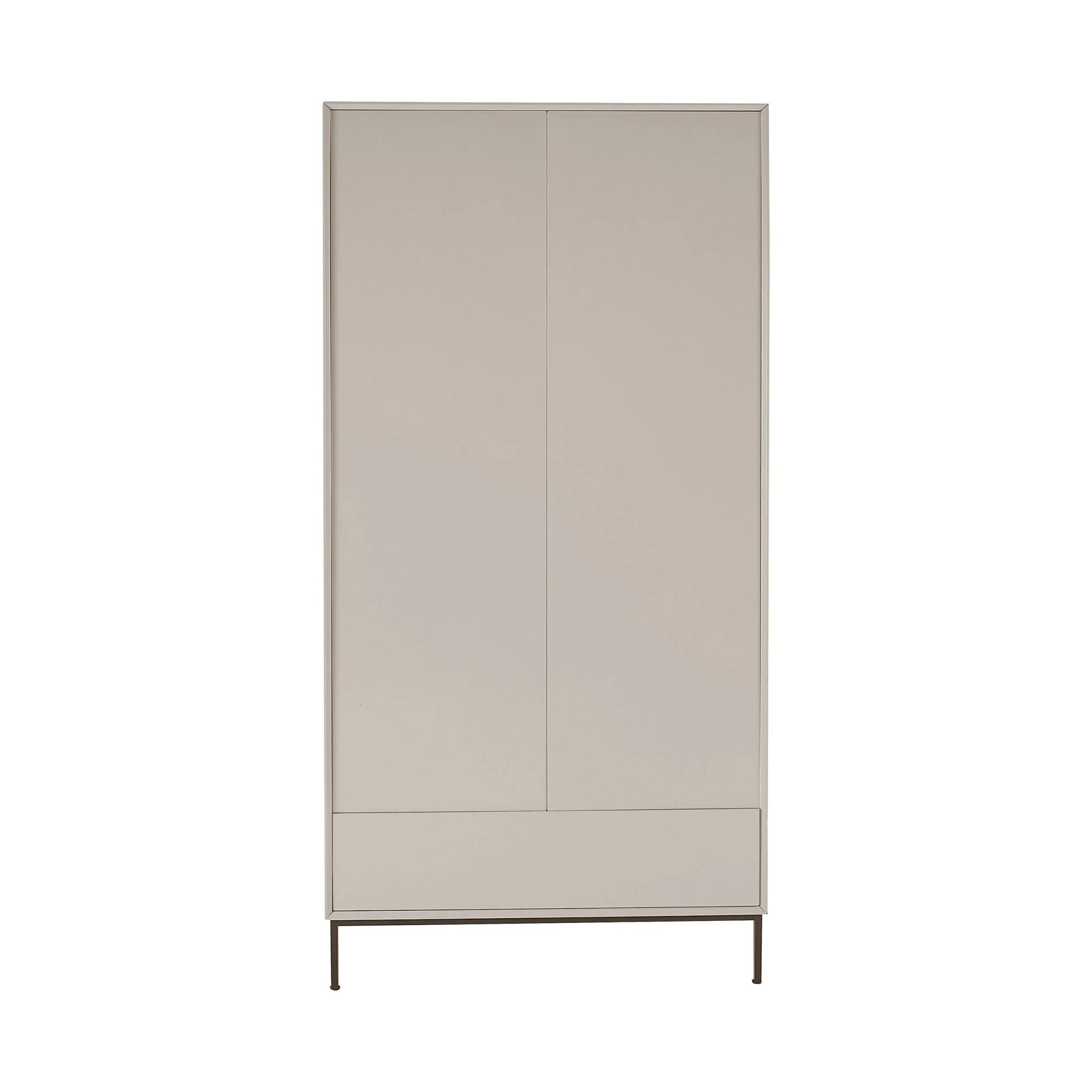 Nova 2 Door Wardrobe with Drawer - Taupe - Image 3