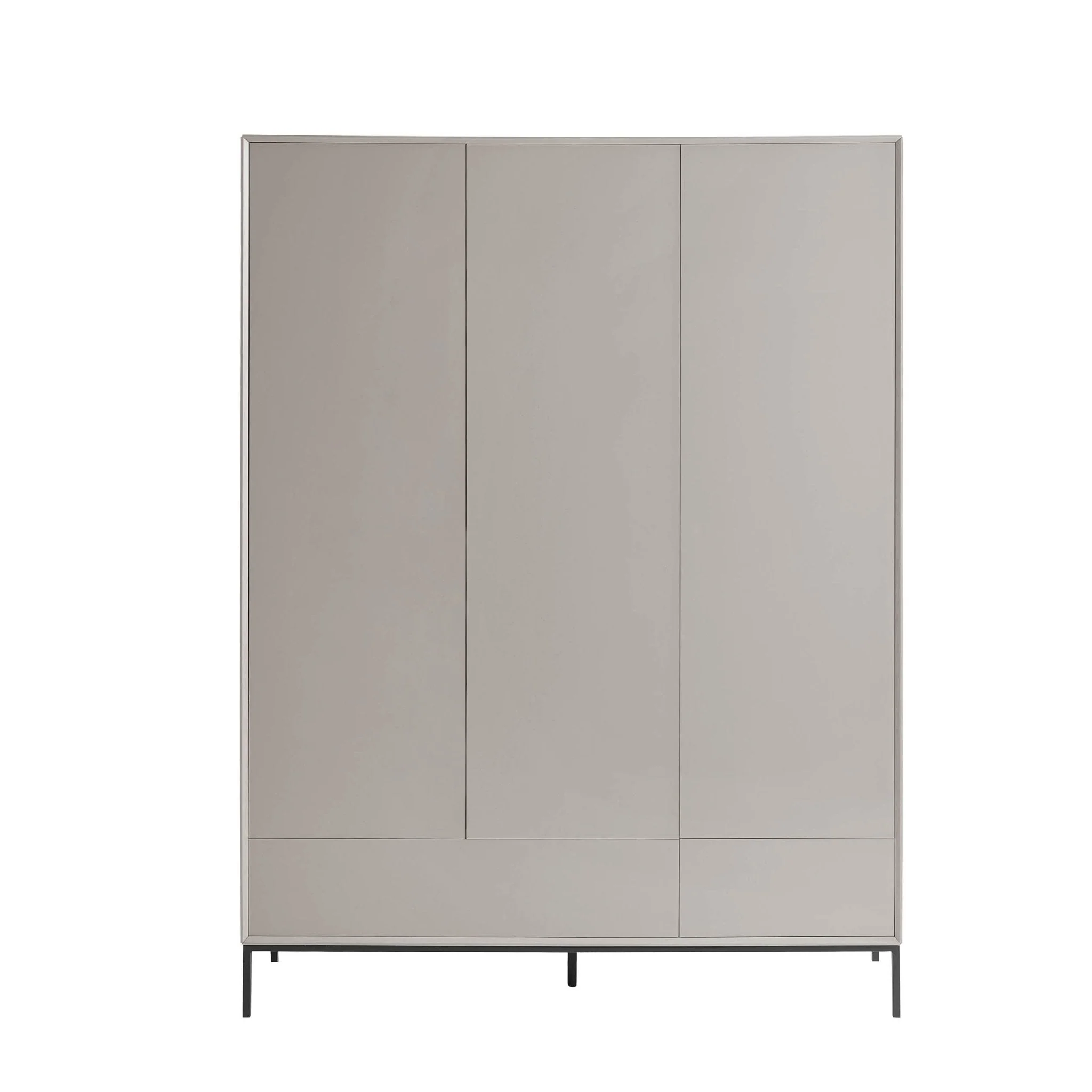 Nova 3 Door Wardrobe with Drawers - Taupe - Image 2