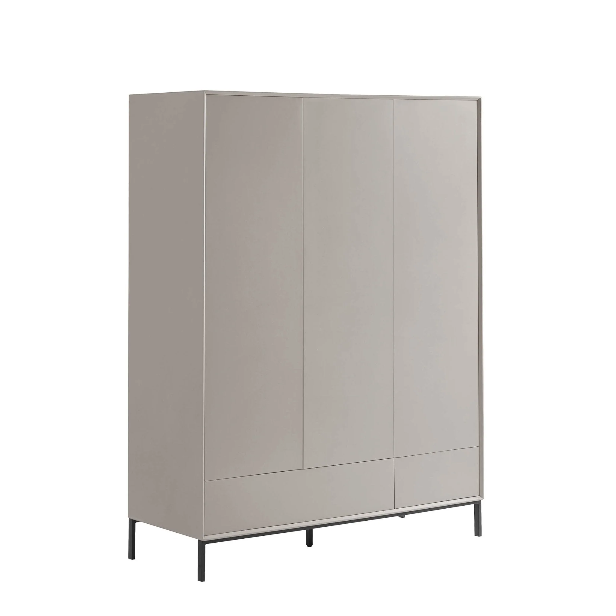 Nova 3 Door Wardrobe with Drawers - Taupe - Image 3