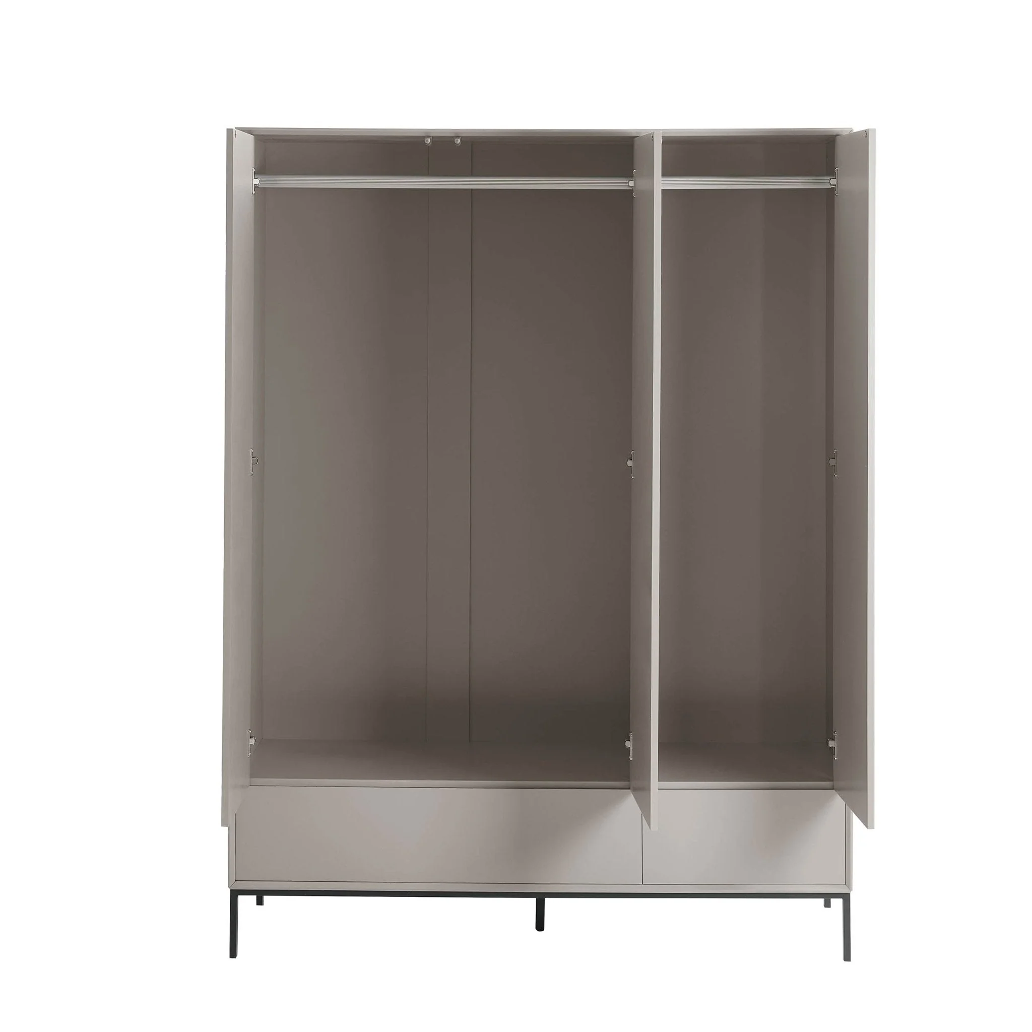 Nova 3 Door Wardrobe with Drawers - Taupe - Image 4
