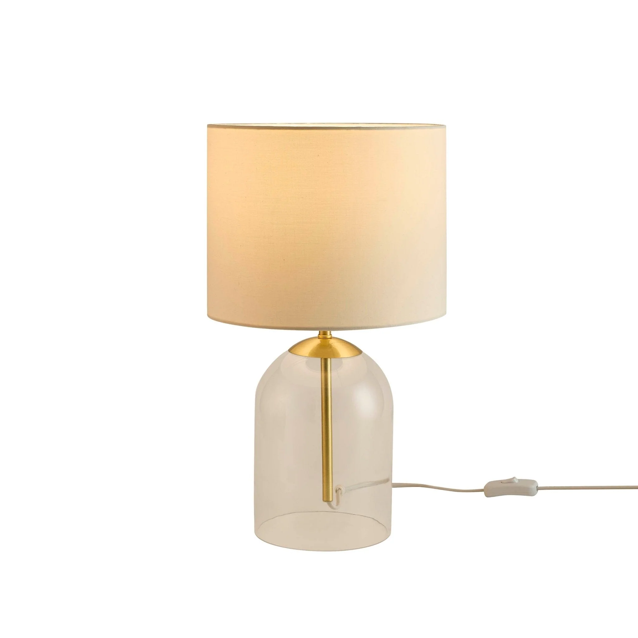 Nova Clear Glass Table Lamp - Gold - Image 3