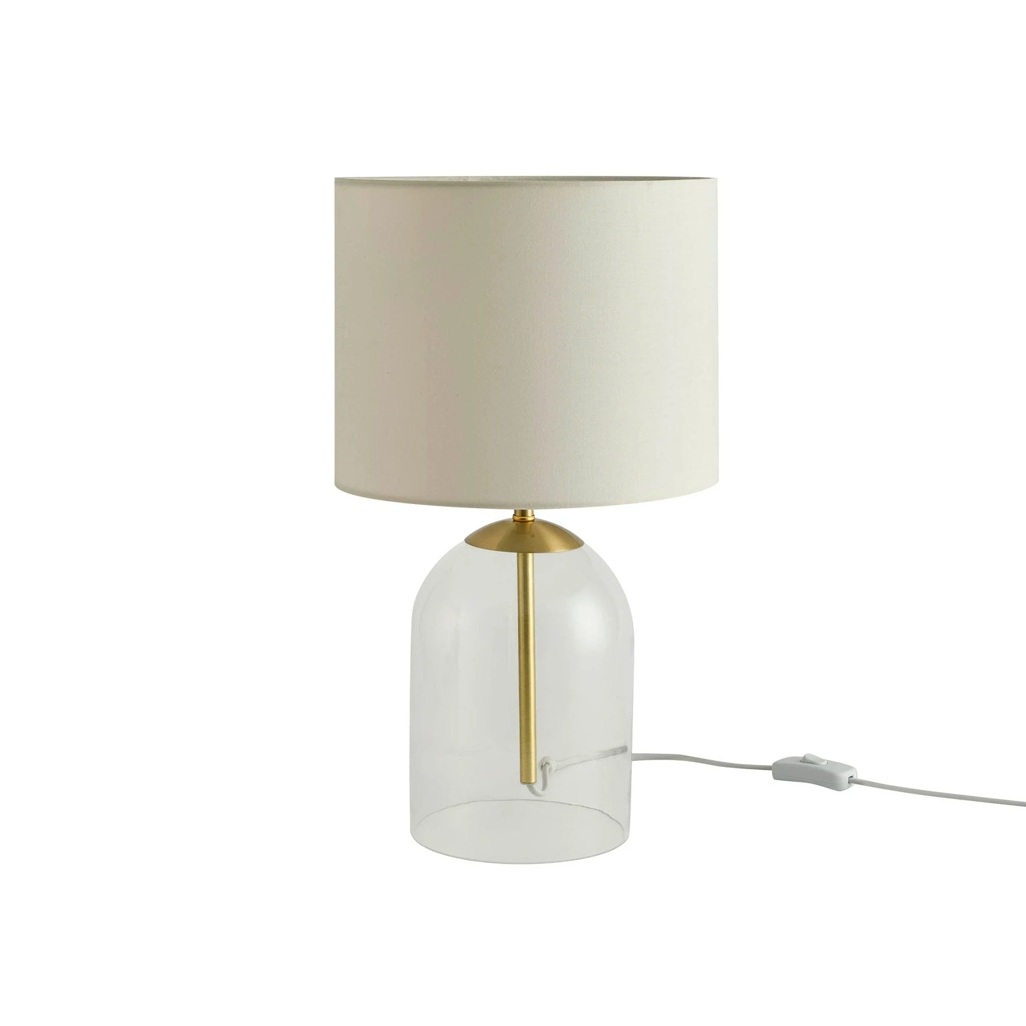 Nova Clear Glass Table Lamp - Gold - Image 4