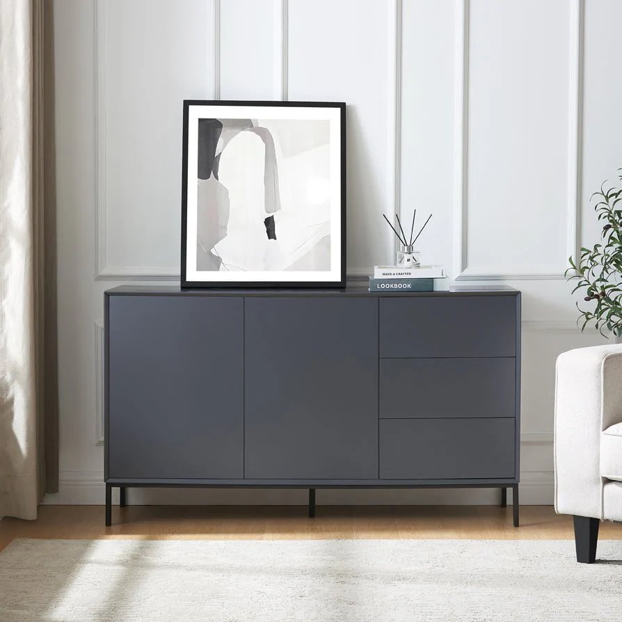 Nova Large Sideboard with Drawers - Charcoal - Image 3