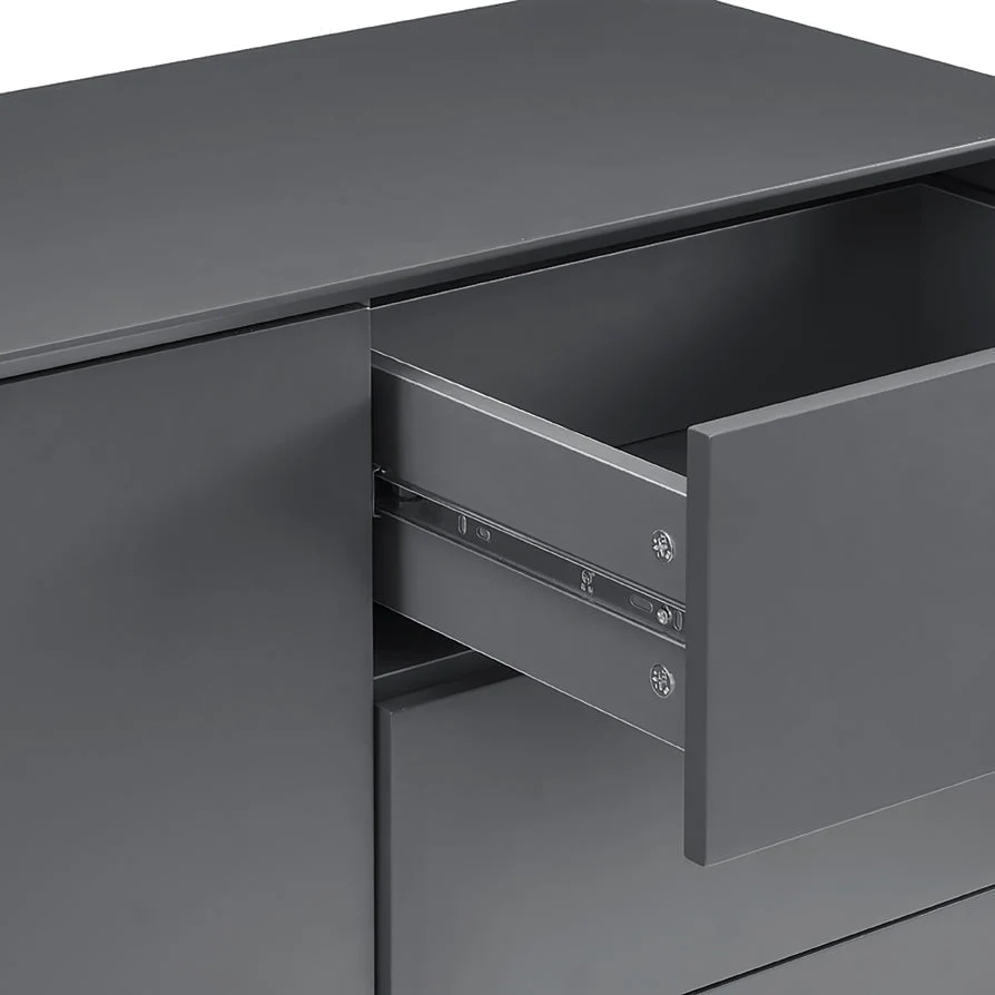 Nova Large Sideboard with Drawers - Charcoal - Image 4