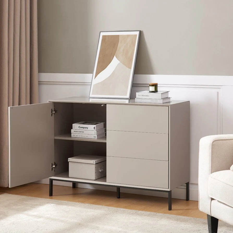 Nova Small Sideboard with Drawers - Taupe - Image 8