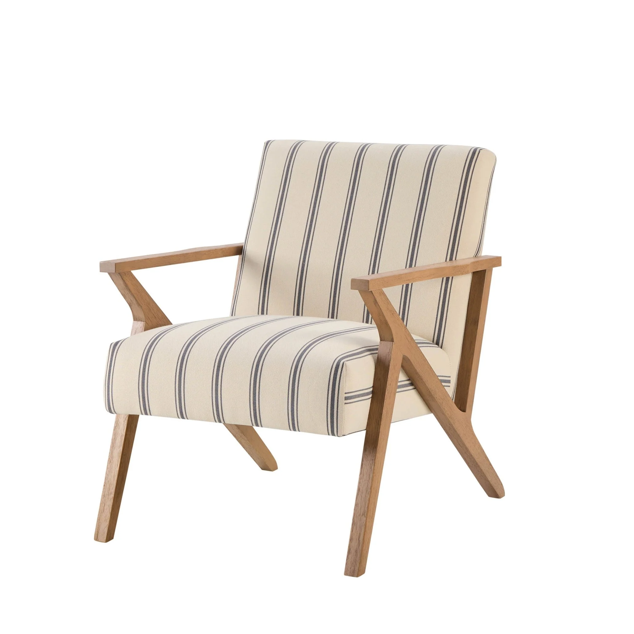 Nyla Accent Chair - Blue Stripe - Image 3