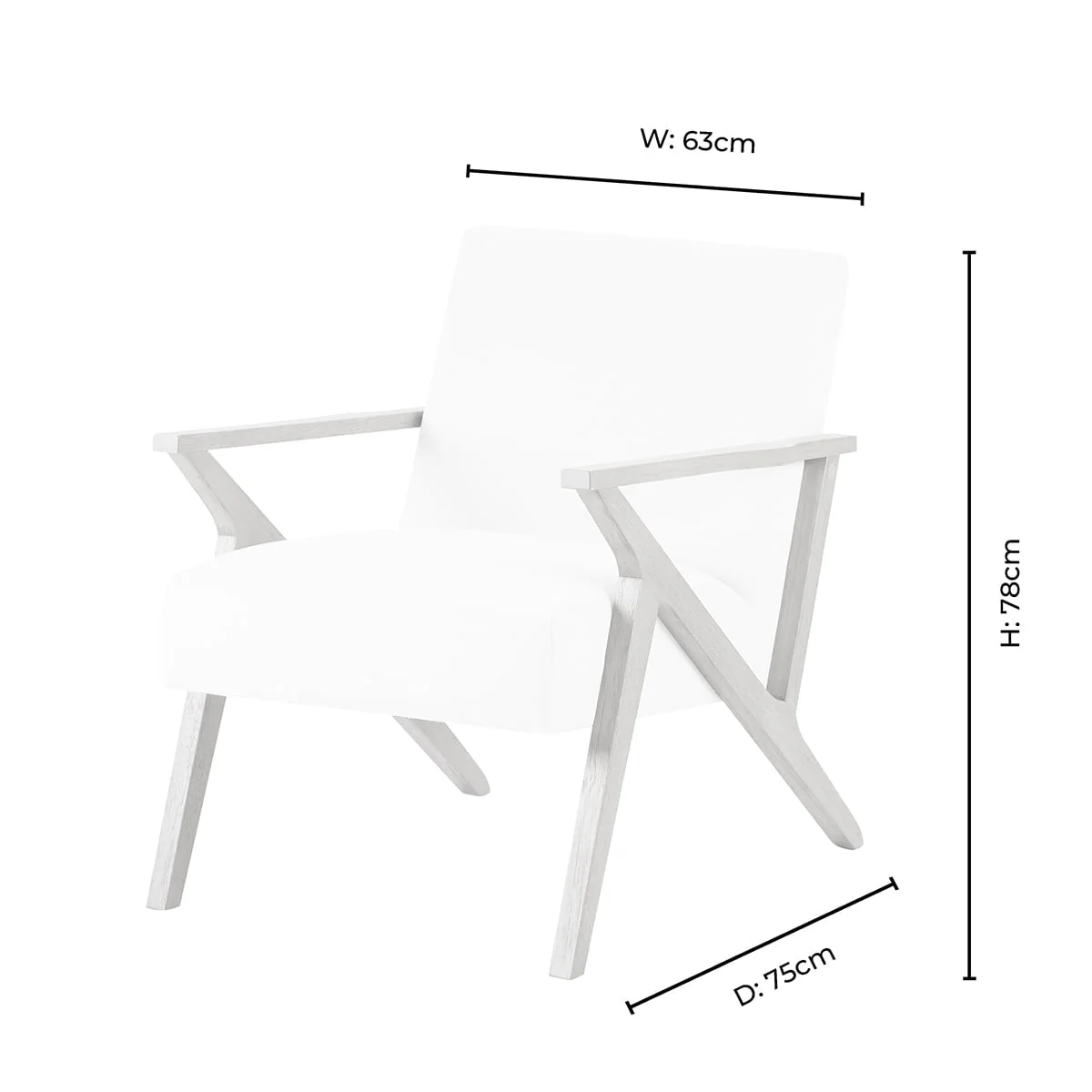 Nyla Accent Chair - Blue Stripe - Image 8