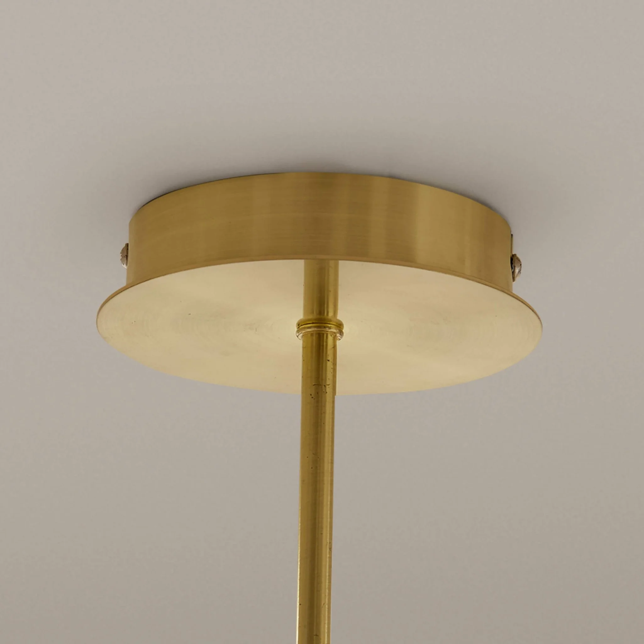 Octavia Ribbed Glass 3 Light Chandelier - Brass - Image 4