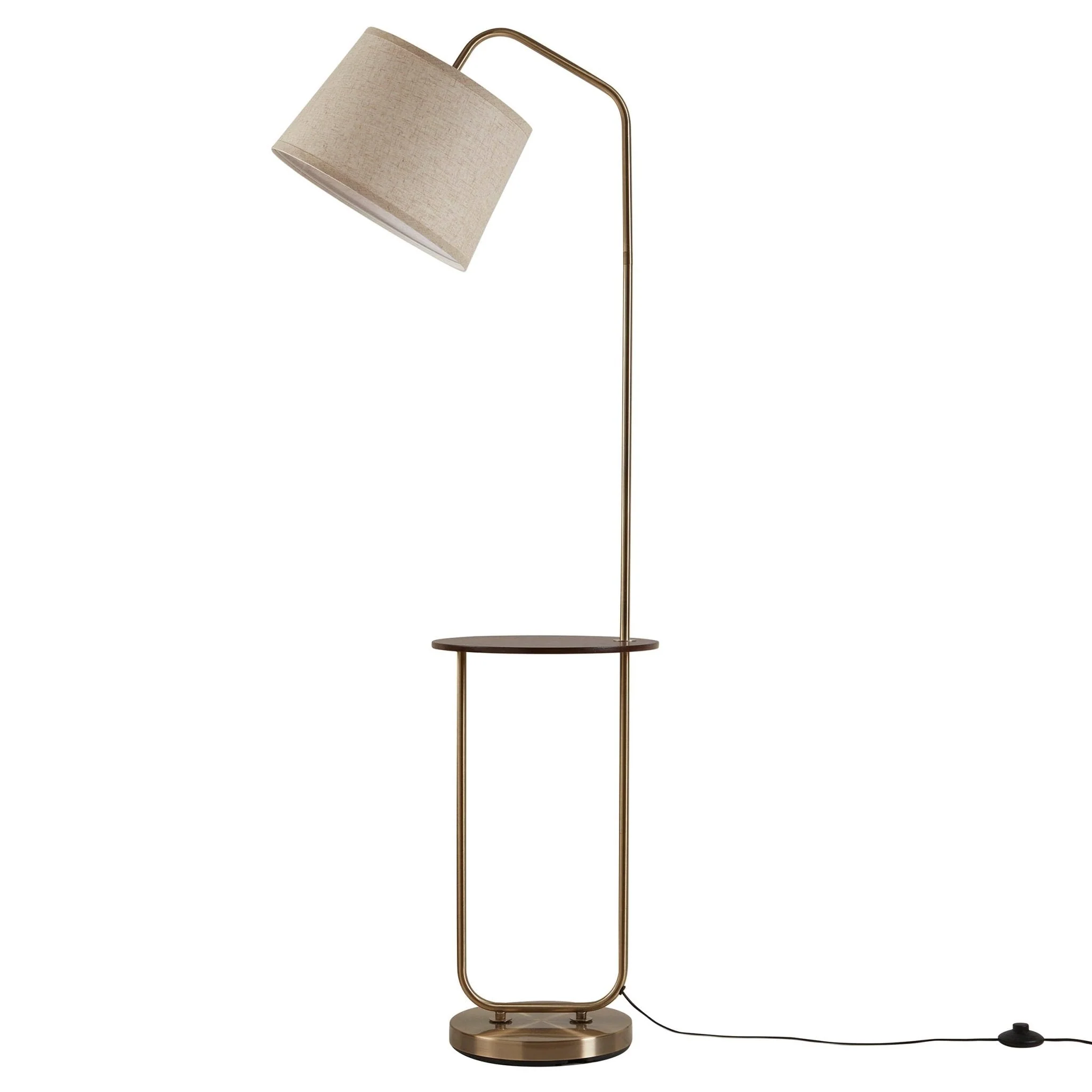 Orianna Floor Lamp with Side Table - Gold - Image 4
