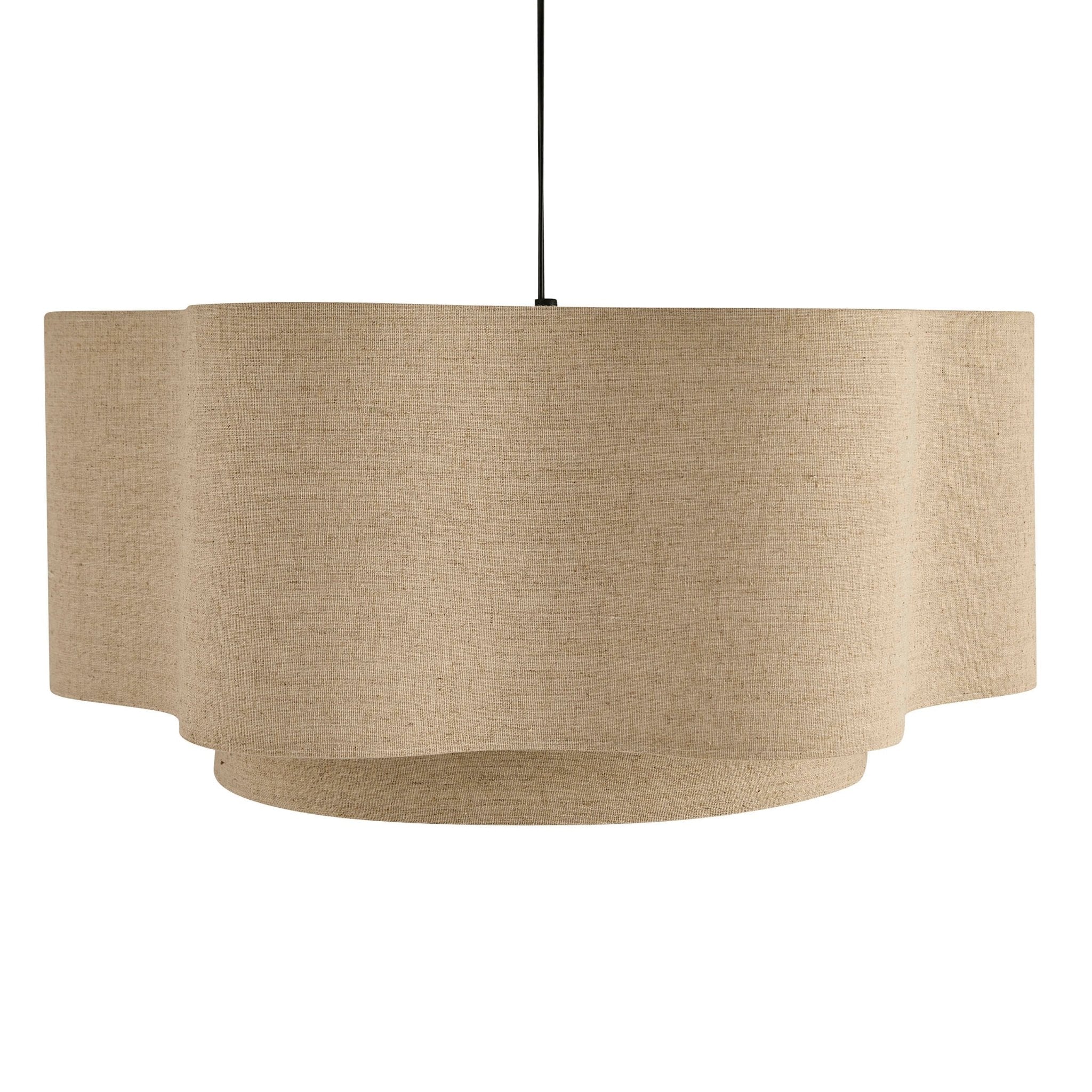 Orlaya Two-Tier Scalloped Ceiling Shade - Natural - Image 3
