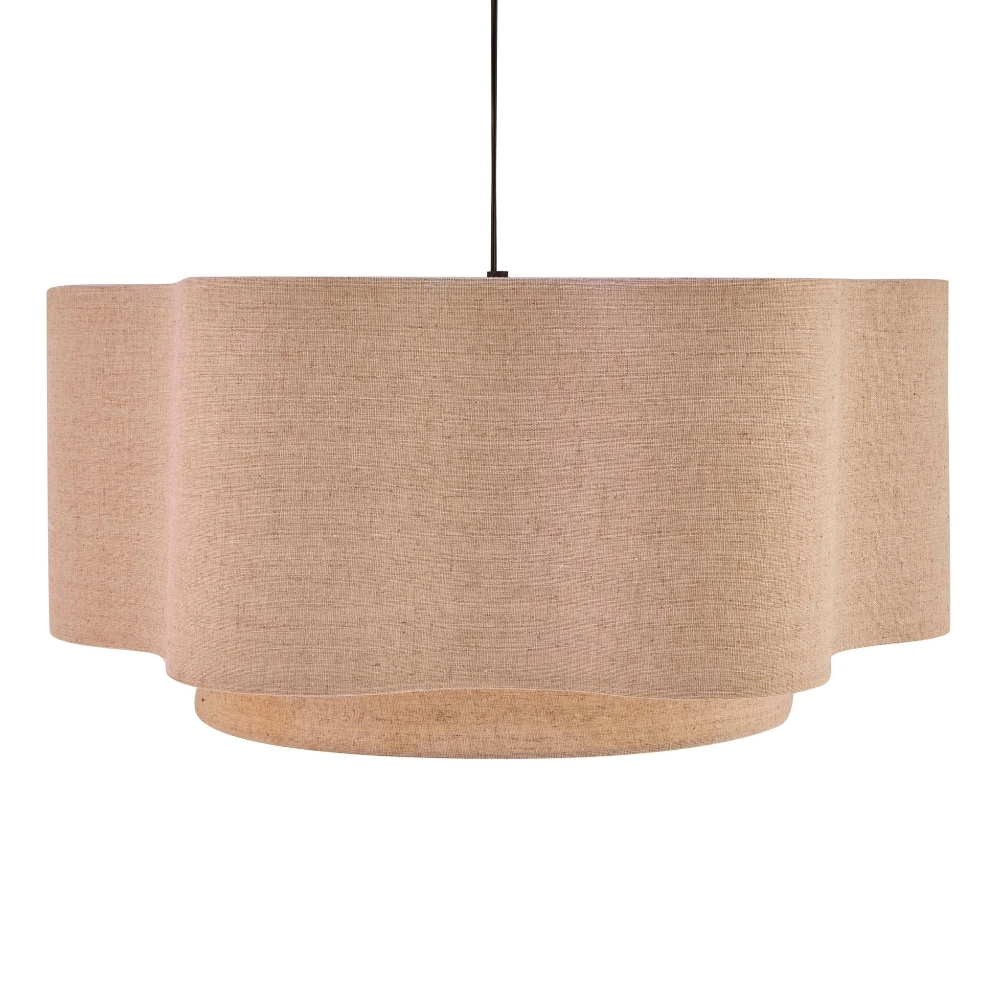 Orlaya Two-Tier Scalloped Ceiling Shade - Natural - Image 4