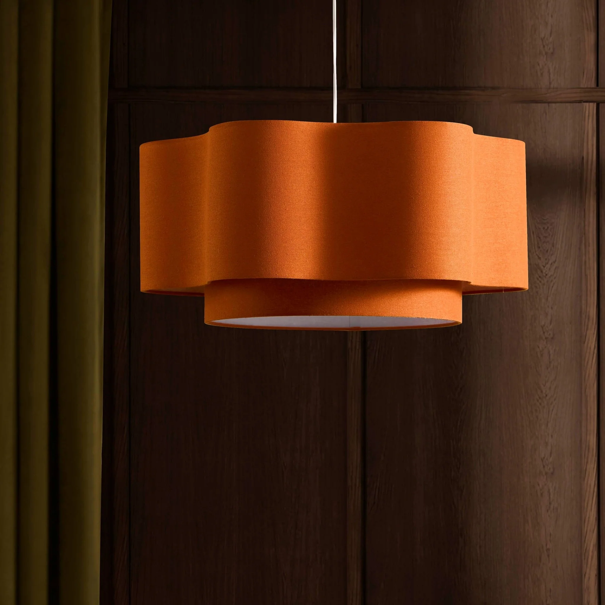 Orlaya Two-Tier Scalloped Ceiling Shade - Burnt Orange - Image 2