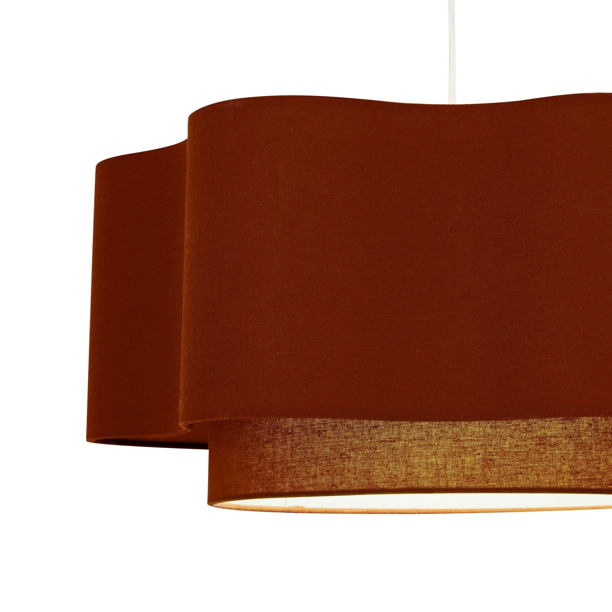 Orlaya Two-Tier Scalloped Ceiling Shade - Burnt Orange - Image 3