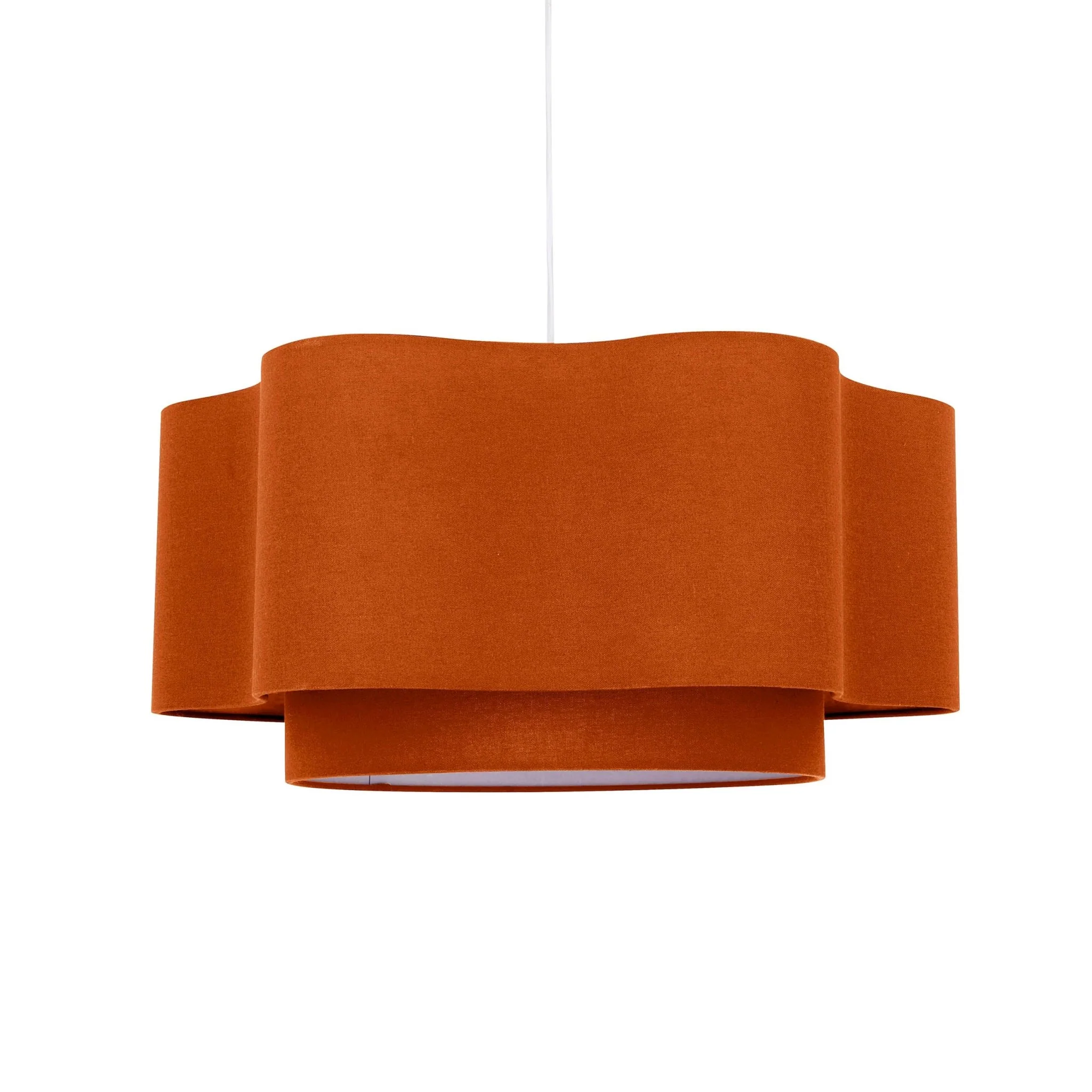 Orlaya Two-Tier Scalloped Ceiling Shade - Burnt Orange - Image 4